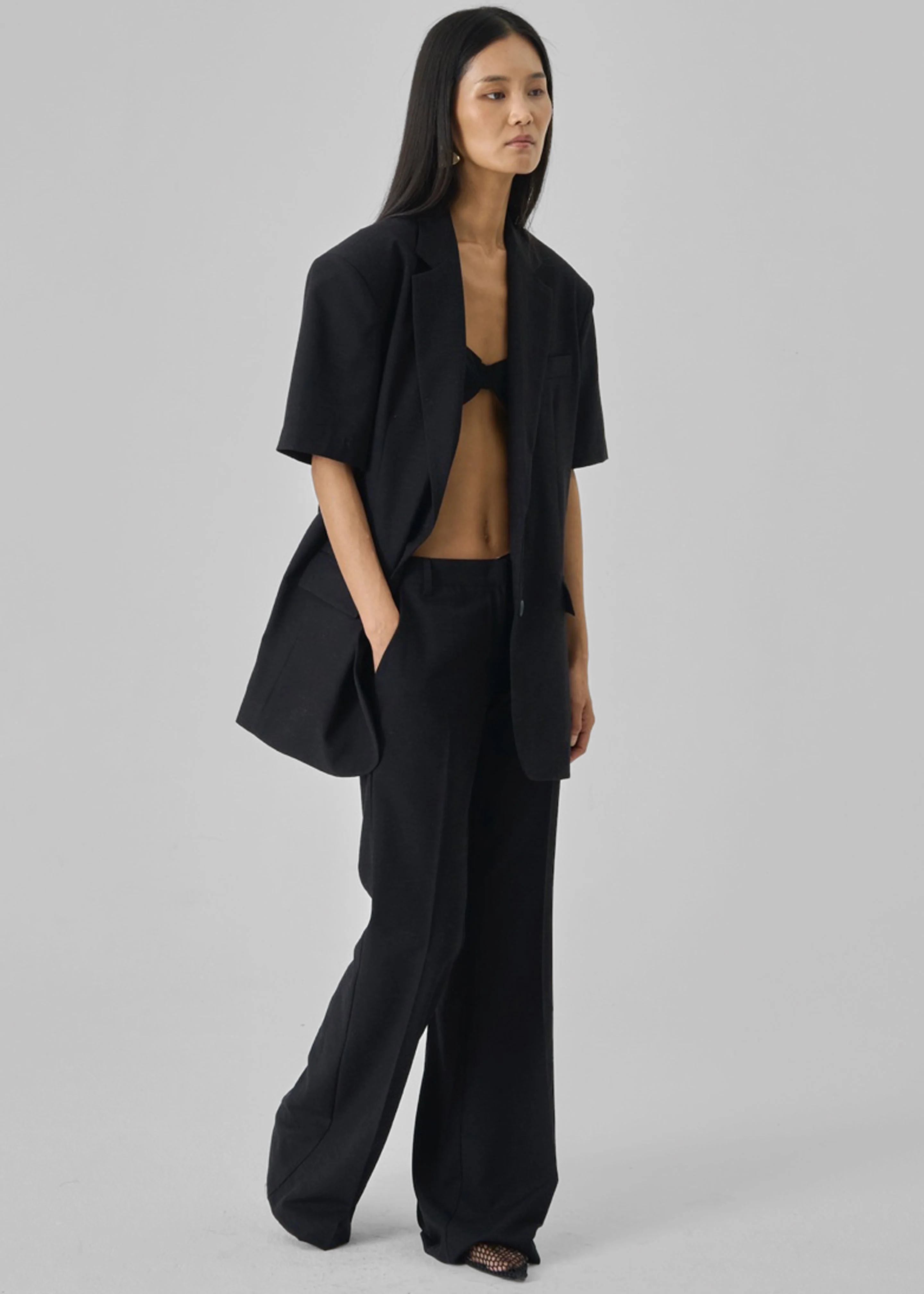 Maisie Bootcut Twill Pants - Black - Image 9