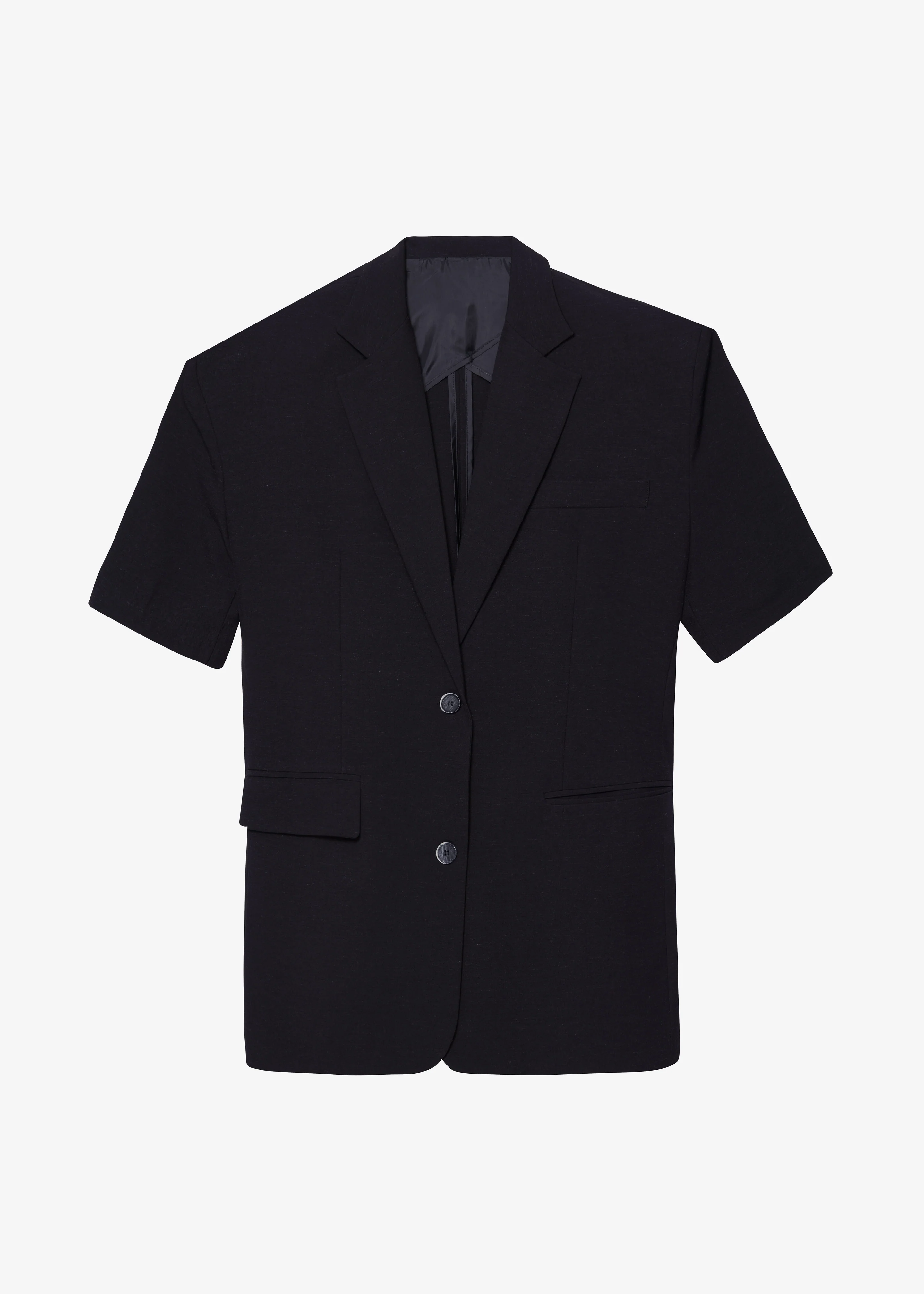 Maisie Short Sleeve Blazer - Black - Image 15