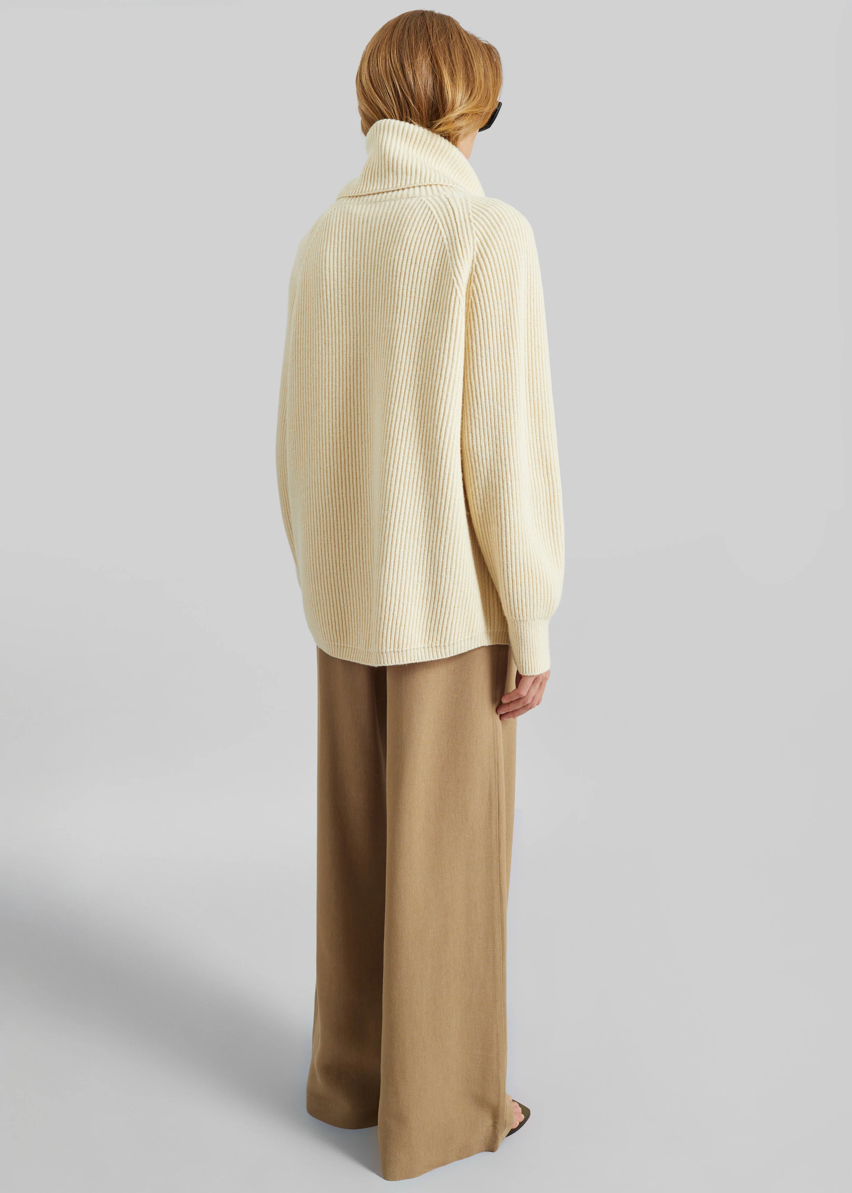 Malabry Knit Zip-Up Cardigan - Pale Yellow - Image 6