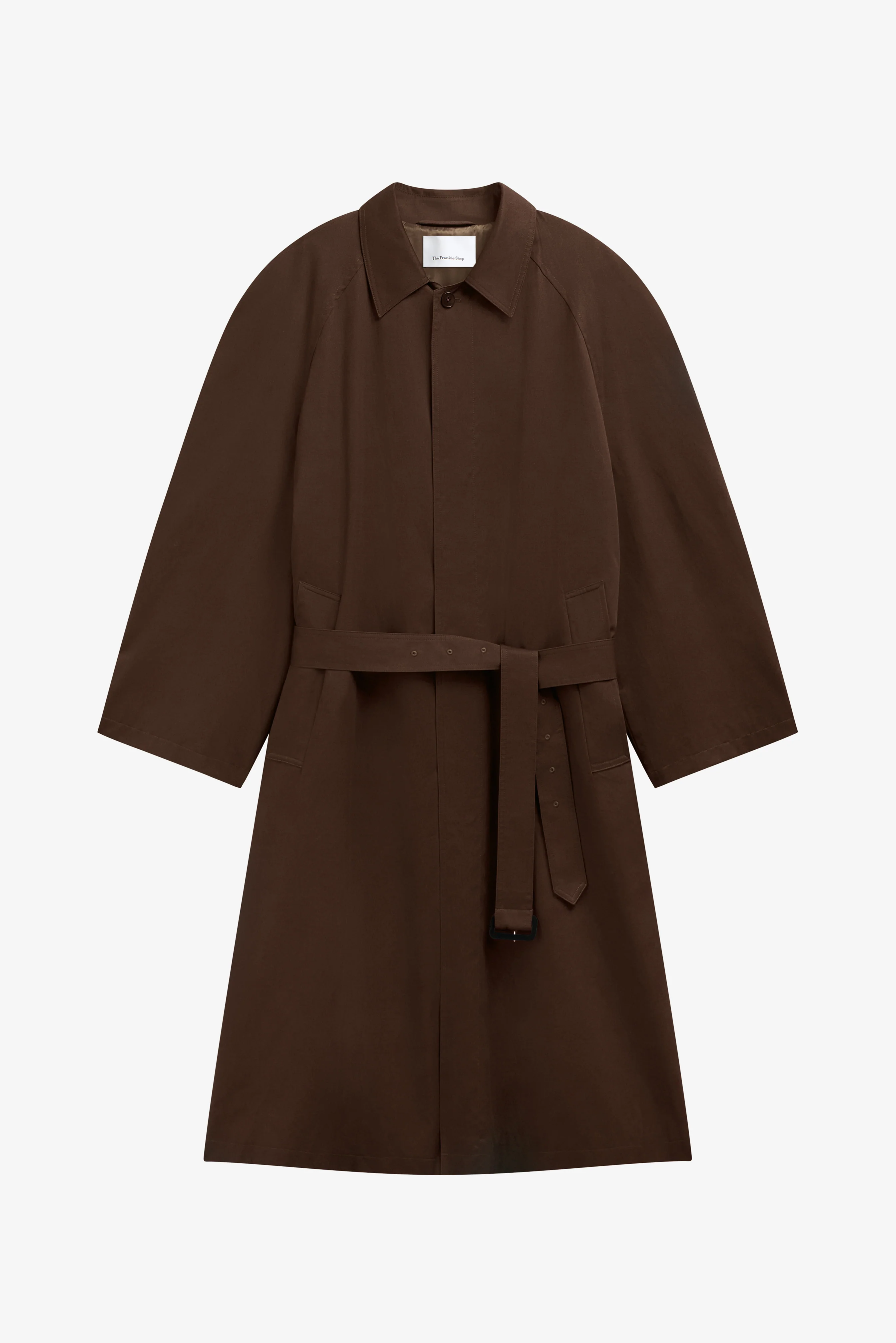 Malmedy Oversized Long Coat - Brown - Image 6