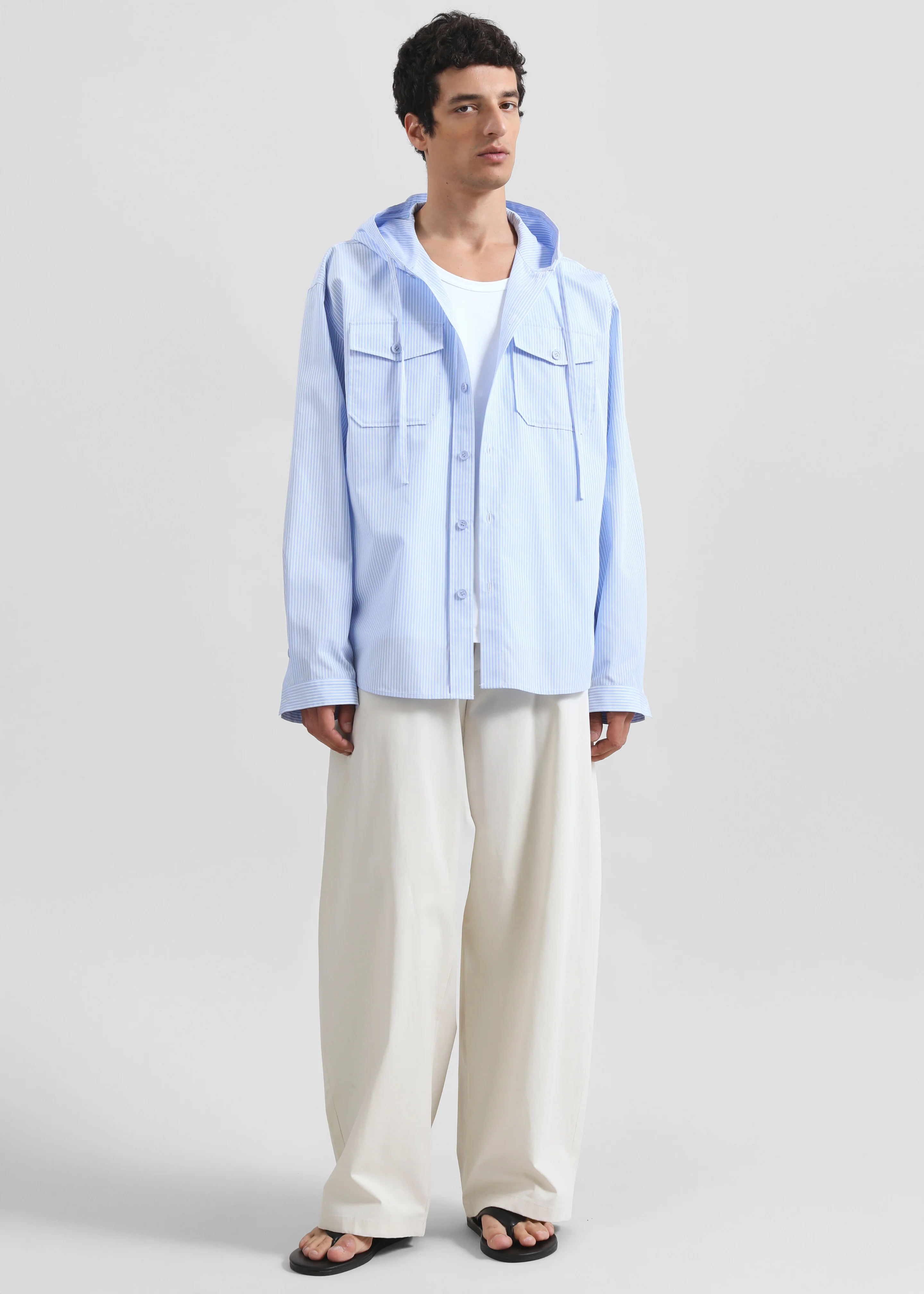 Malton Wide Trousers - Ecru - Image 5