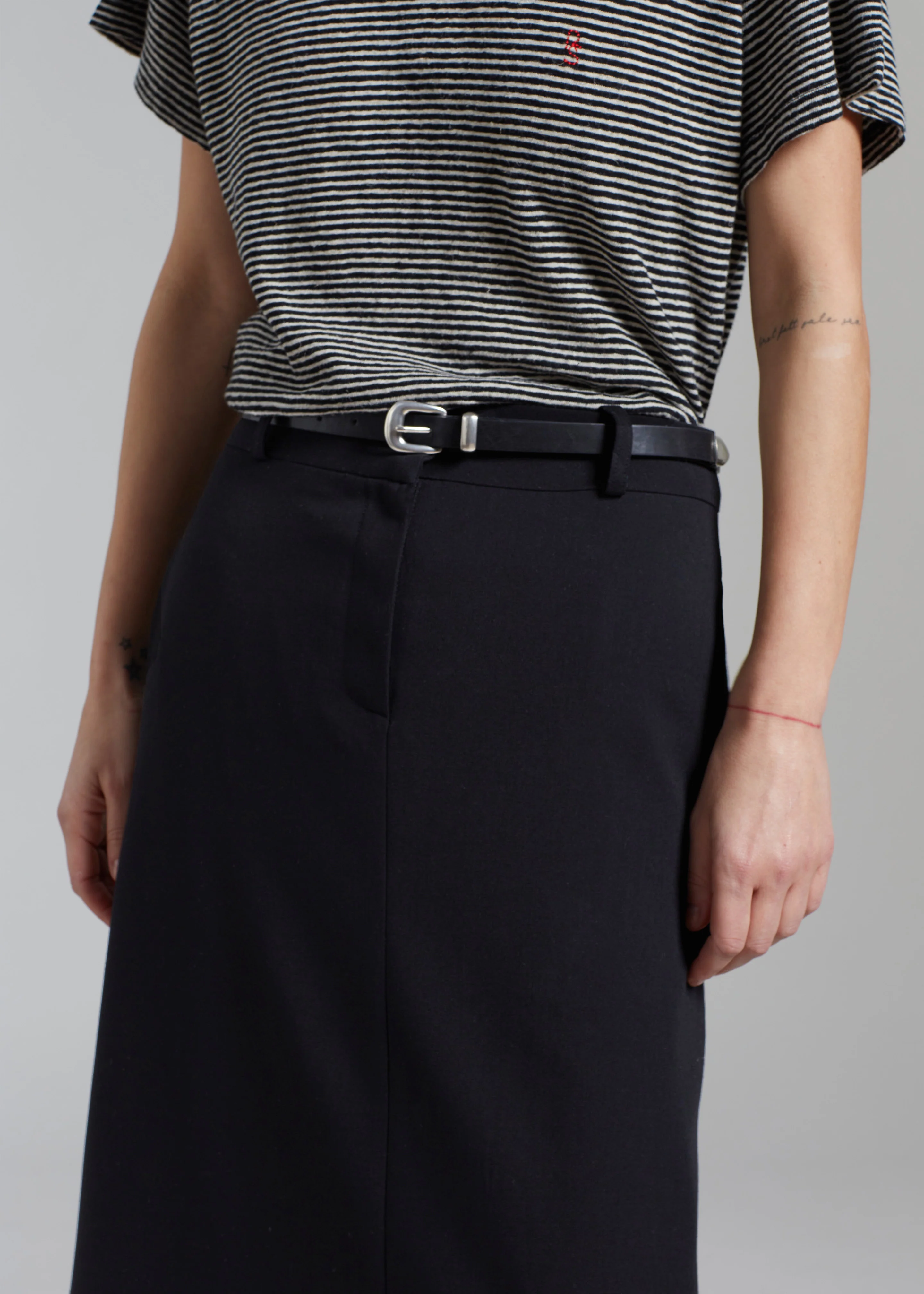 Malvo Long Pencil Skirt - Black - Image 4