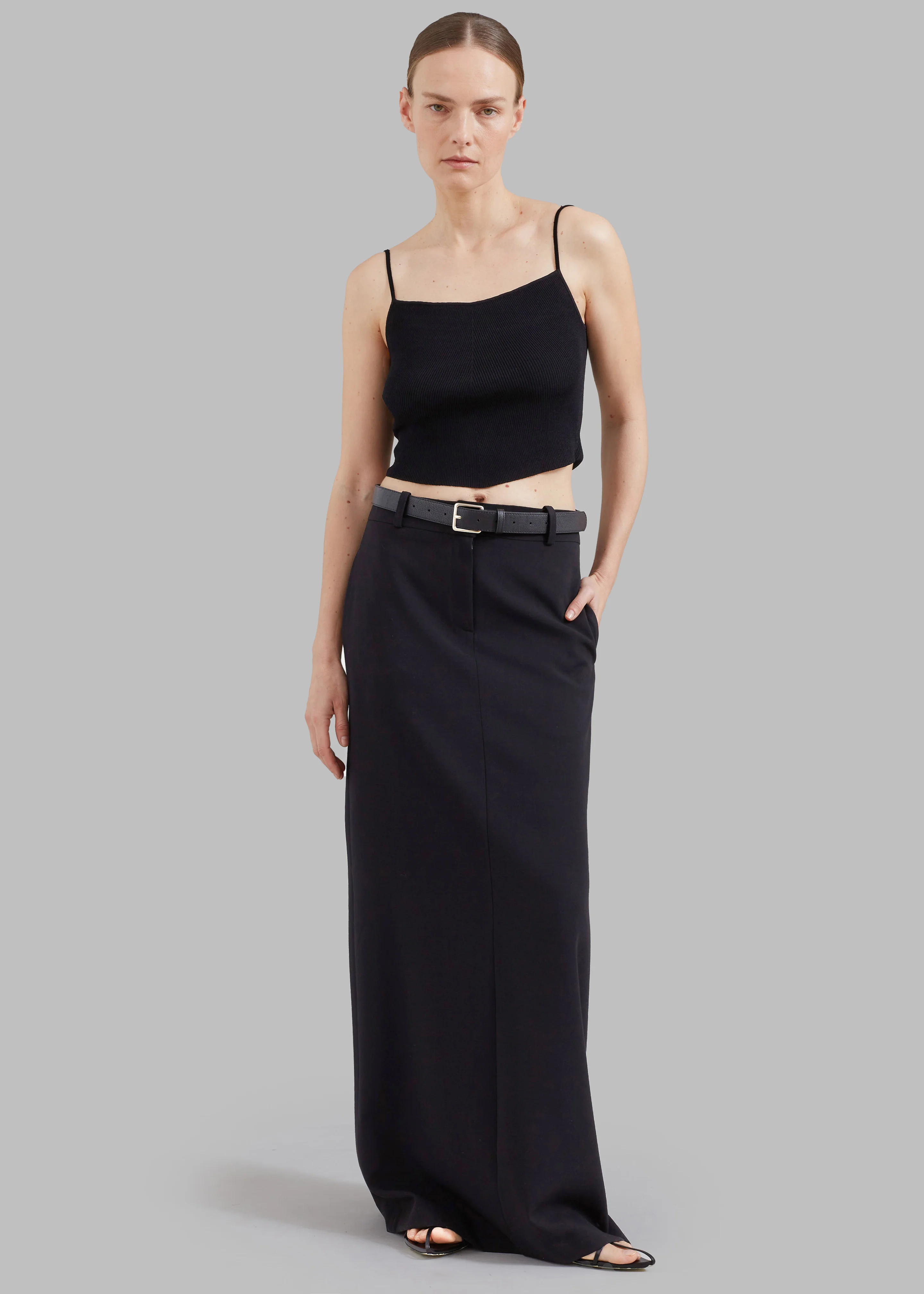 Malvo Long Pencil Skirt - Black - Image 5