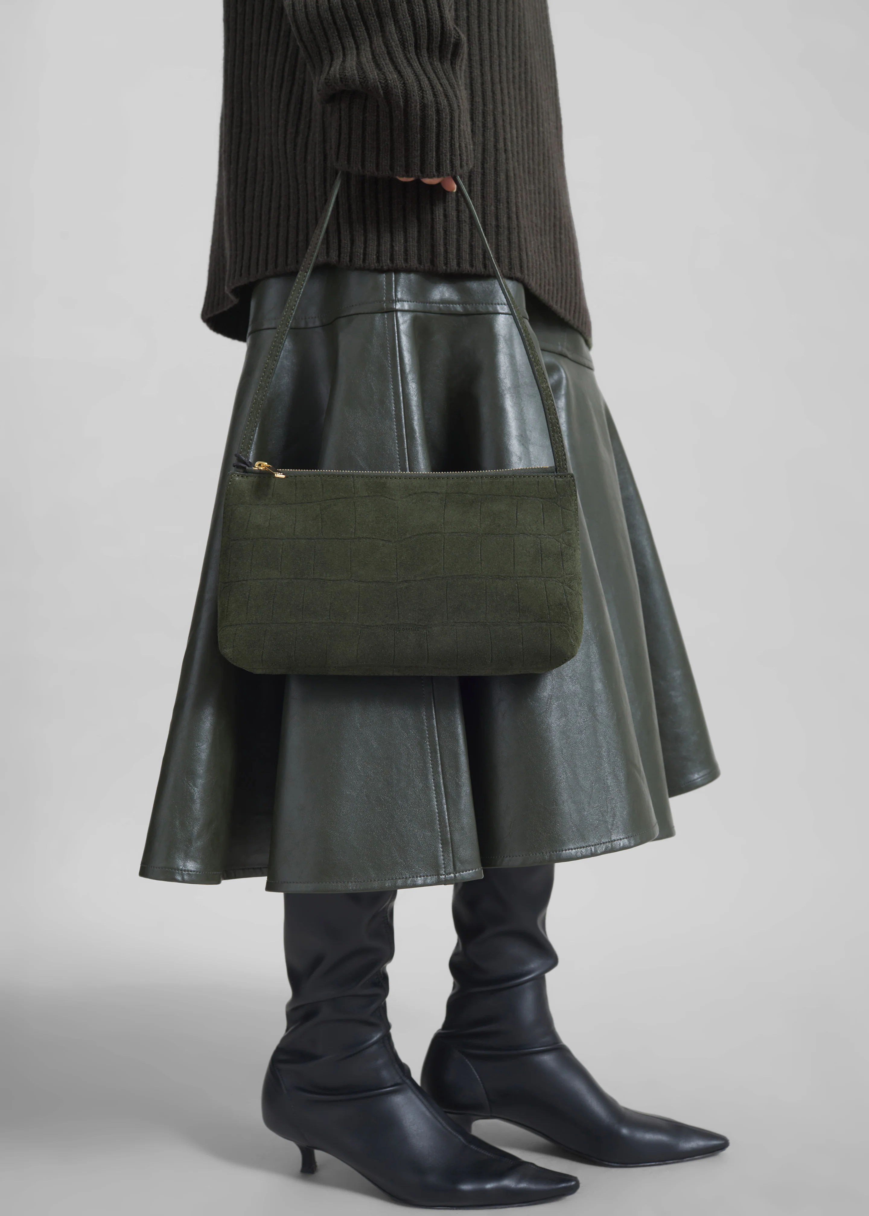 Mansur Gavriel Gaia Shoulder Bag - Moss - Image 2