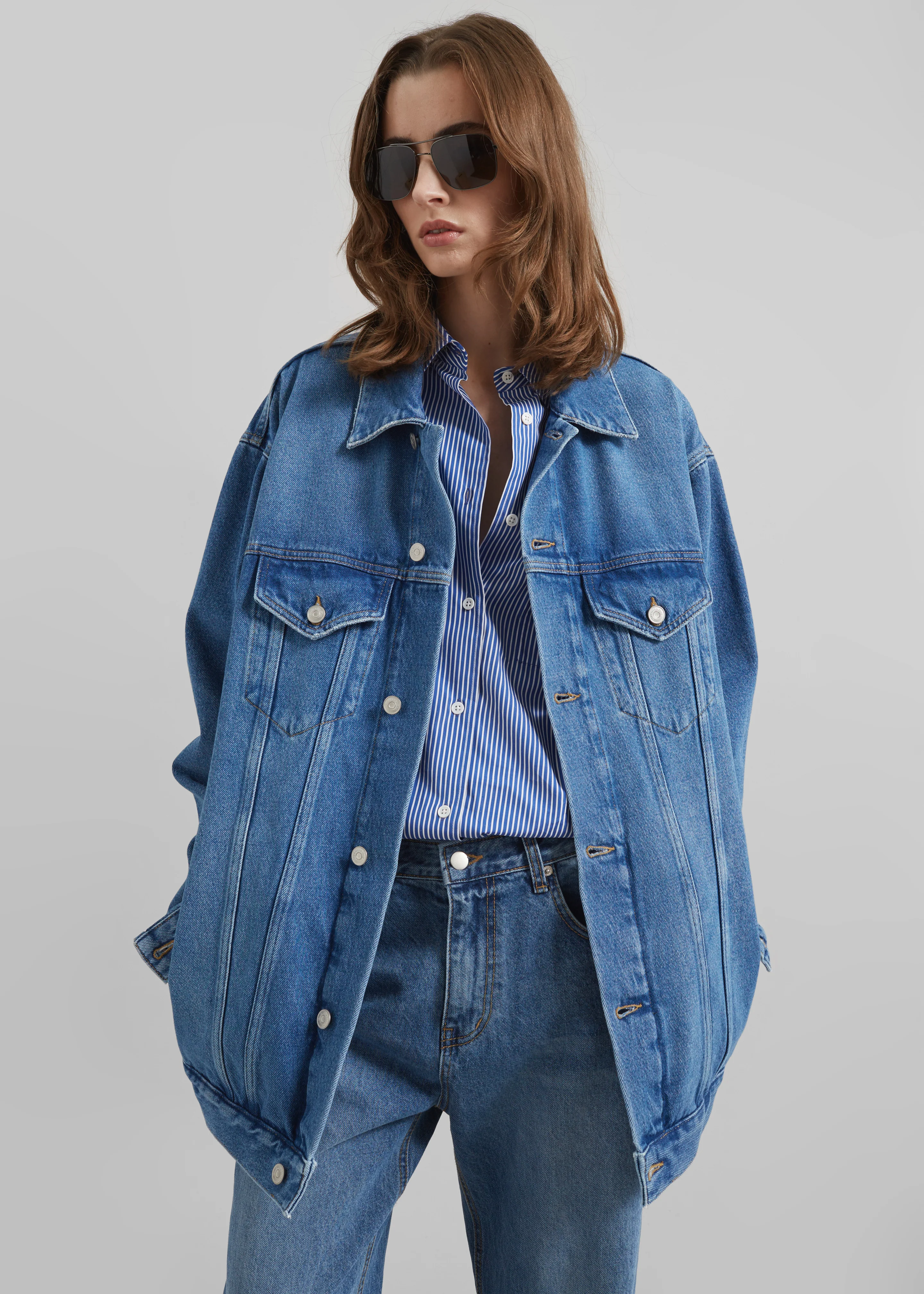 Marden Denim Jacket - Medium Wash - Image 4