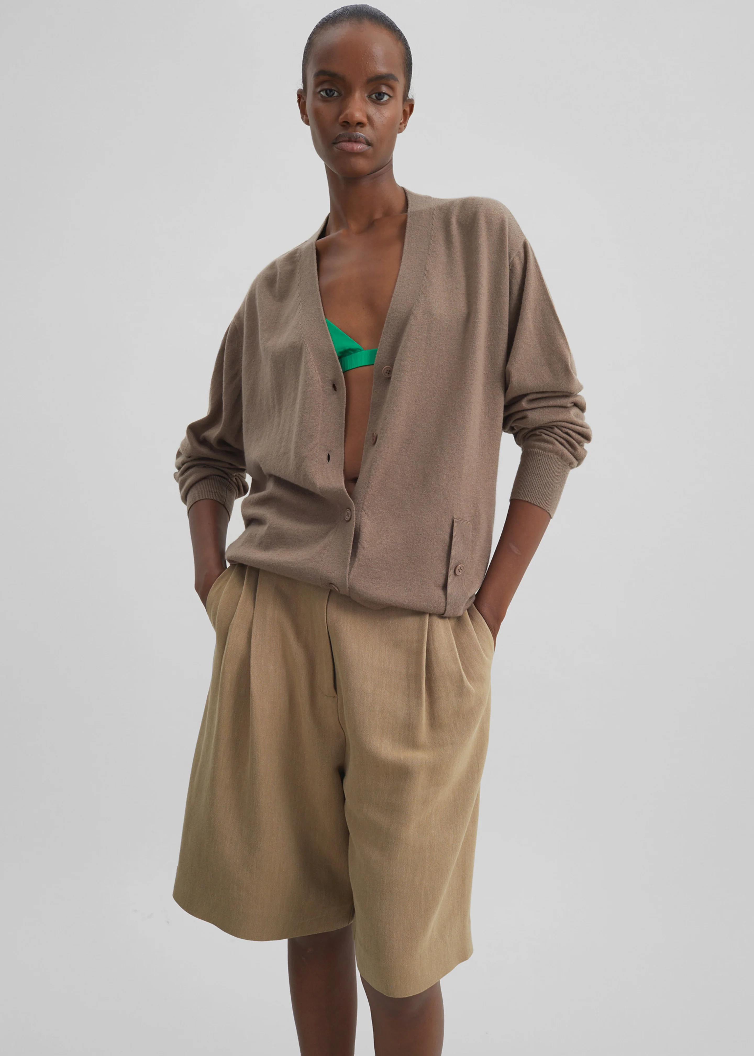 Marfa Linen Bermuda Shorts - Camel - Image 5