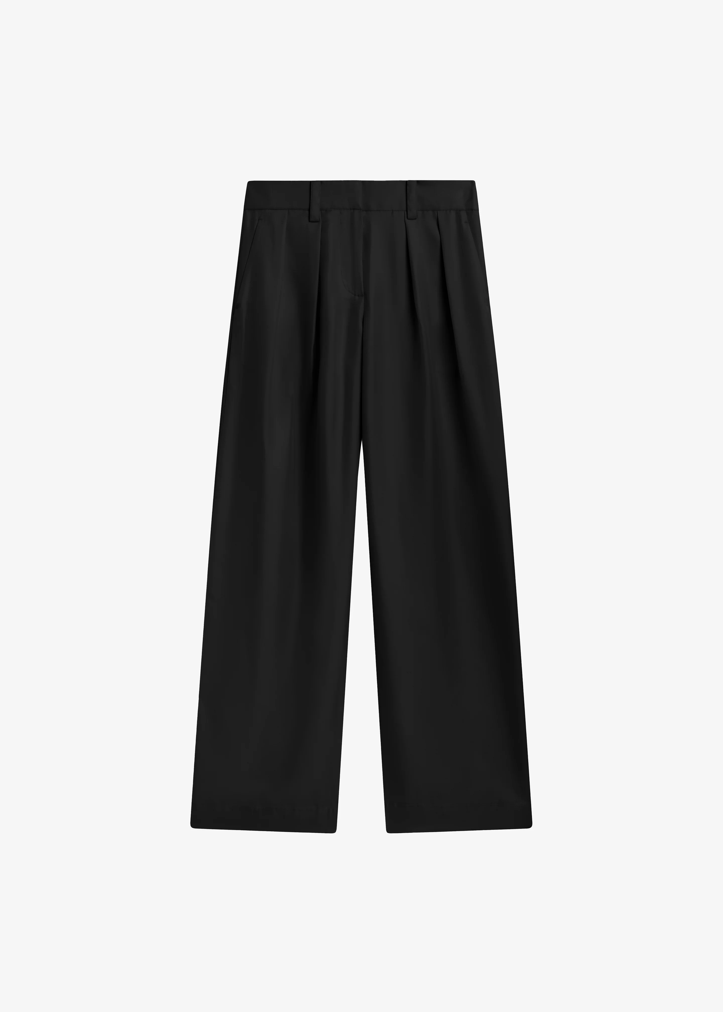 Marfa Pleated Silk Trousers - Black - Image 6