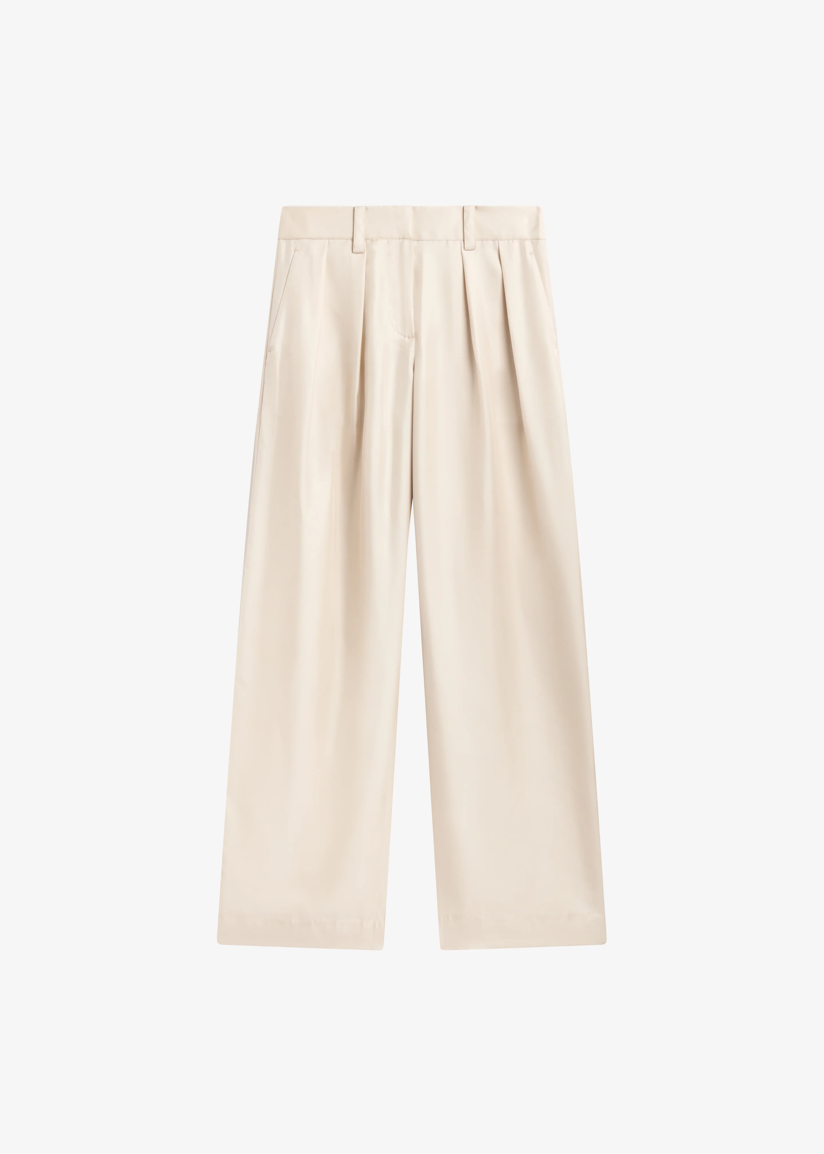 Marfa Pleated Silk Trousers - Ivory - Image 7