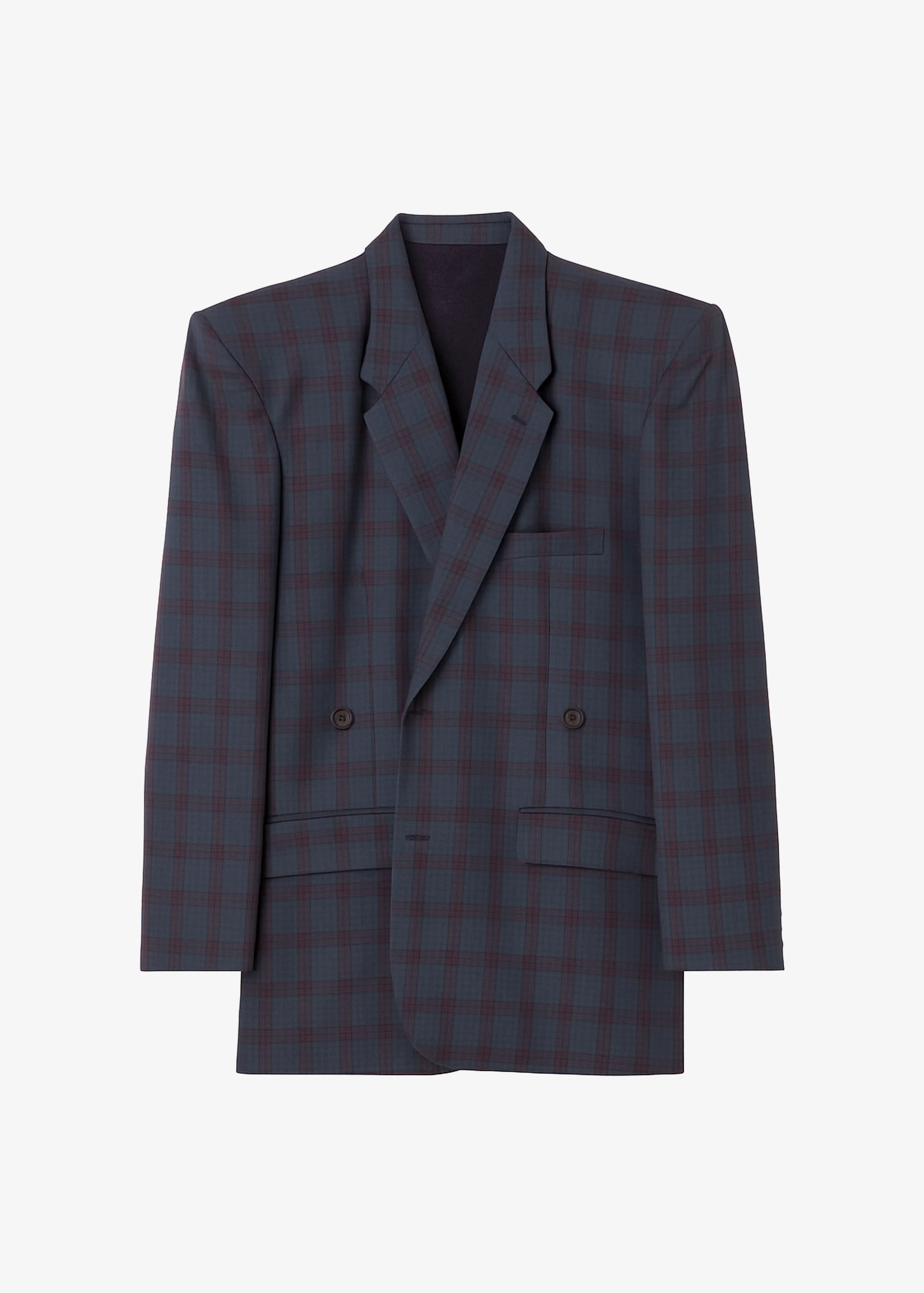 Marnay Padded Blazer - Navy Plaid - Image 8