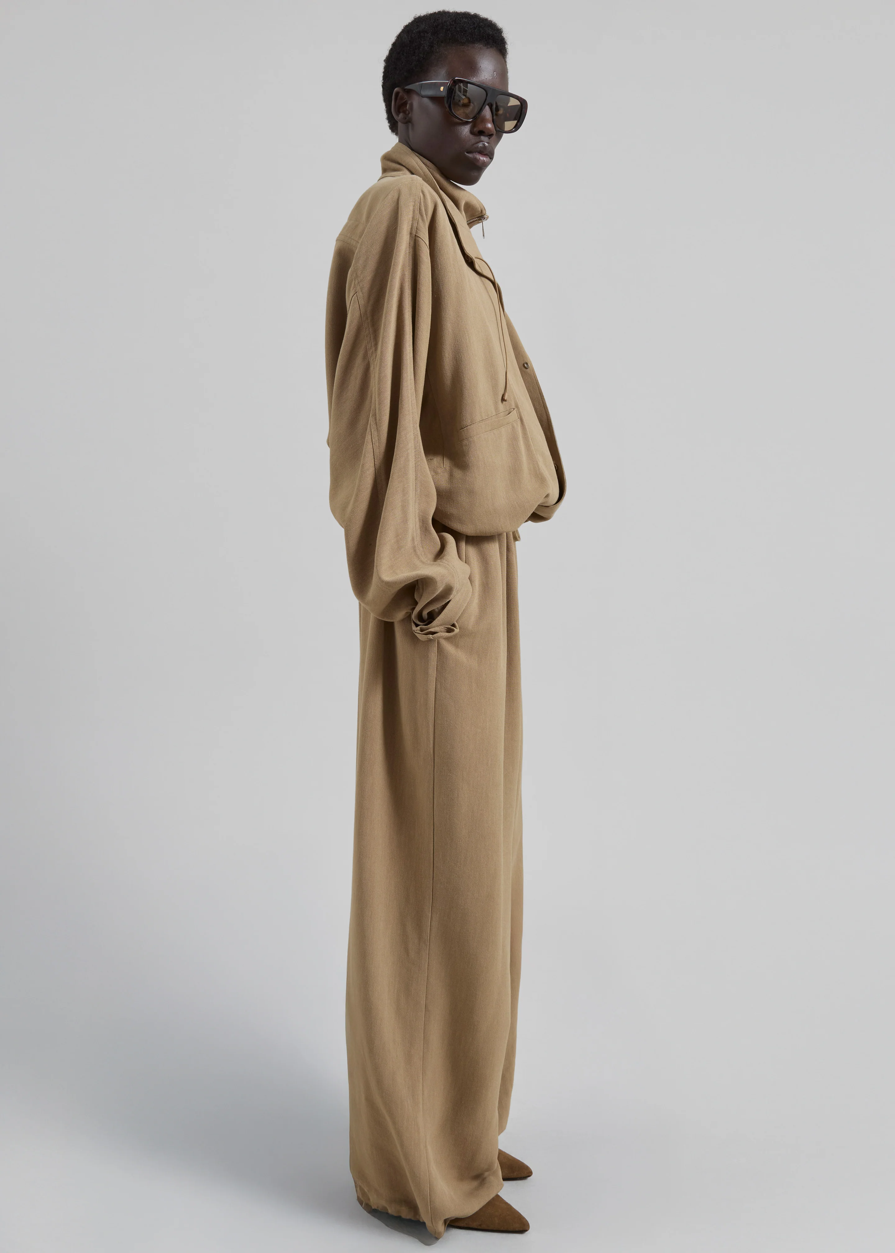 Marvin Linen Jumpsuit - Camel - Image 4