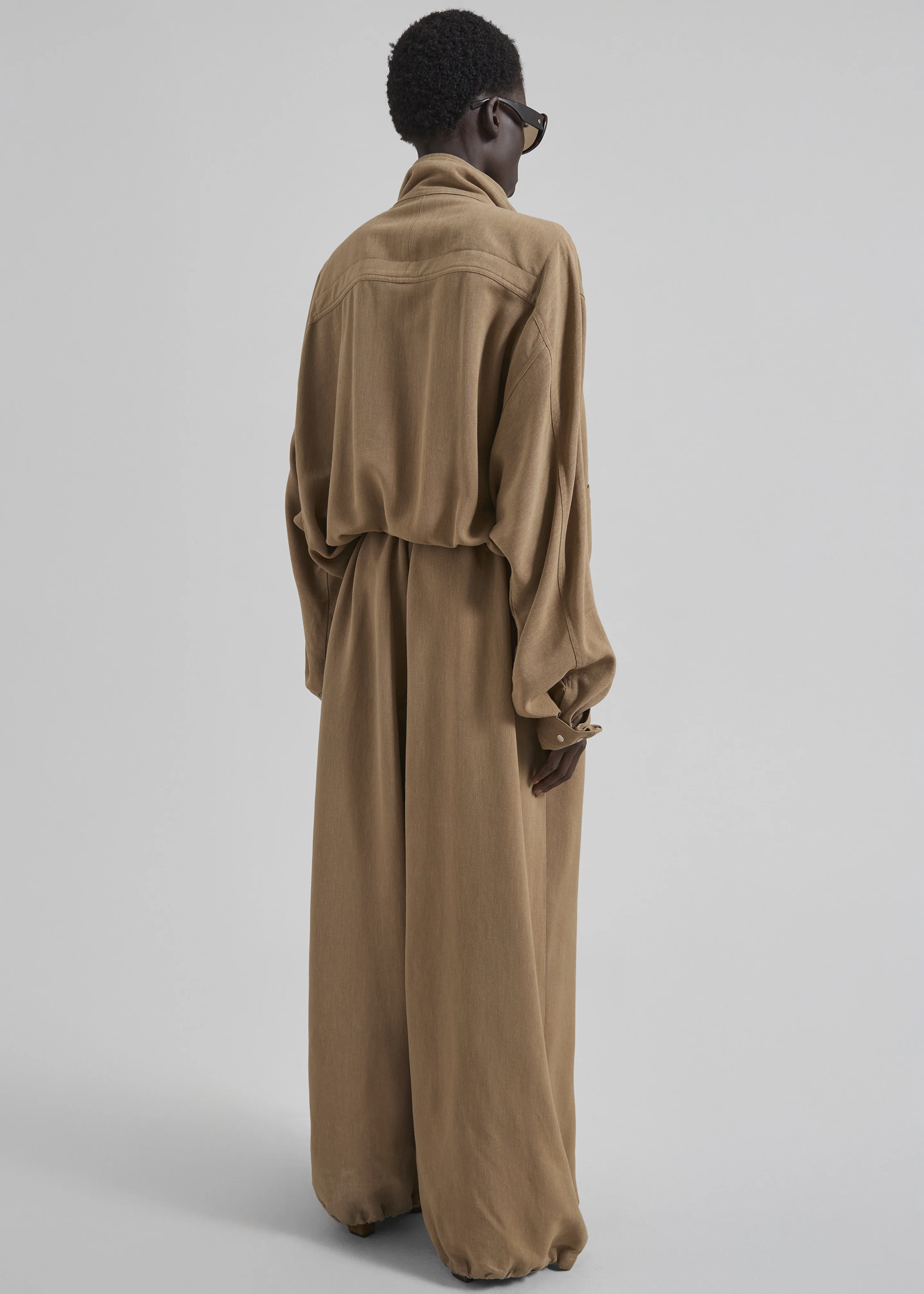 Marvin Linen Jumpsuit - Camel - Image 6