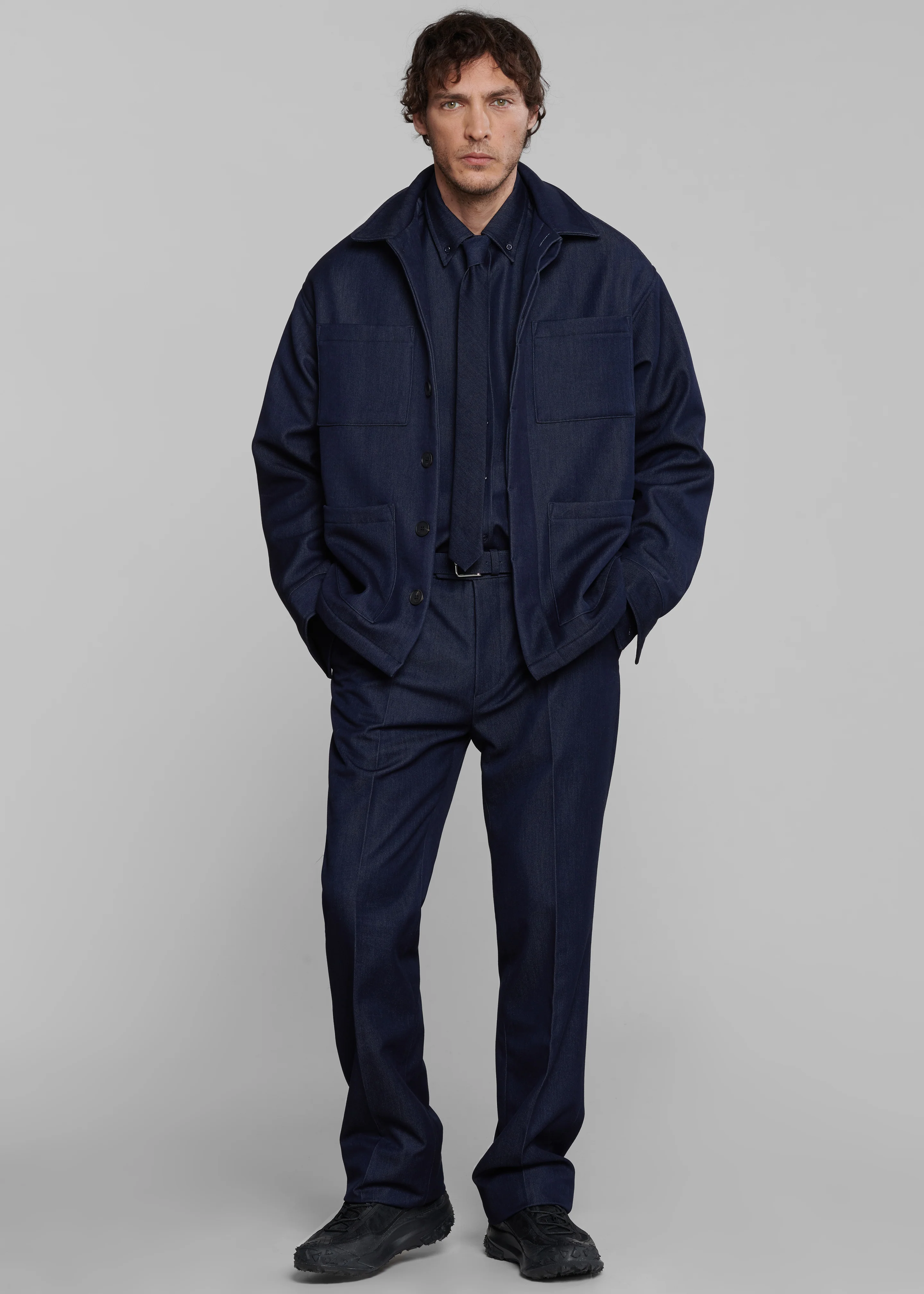 Mason Boxy Jacket - Indigo - Image 3