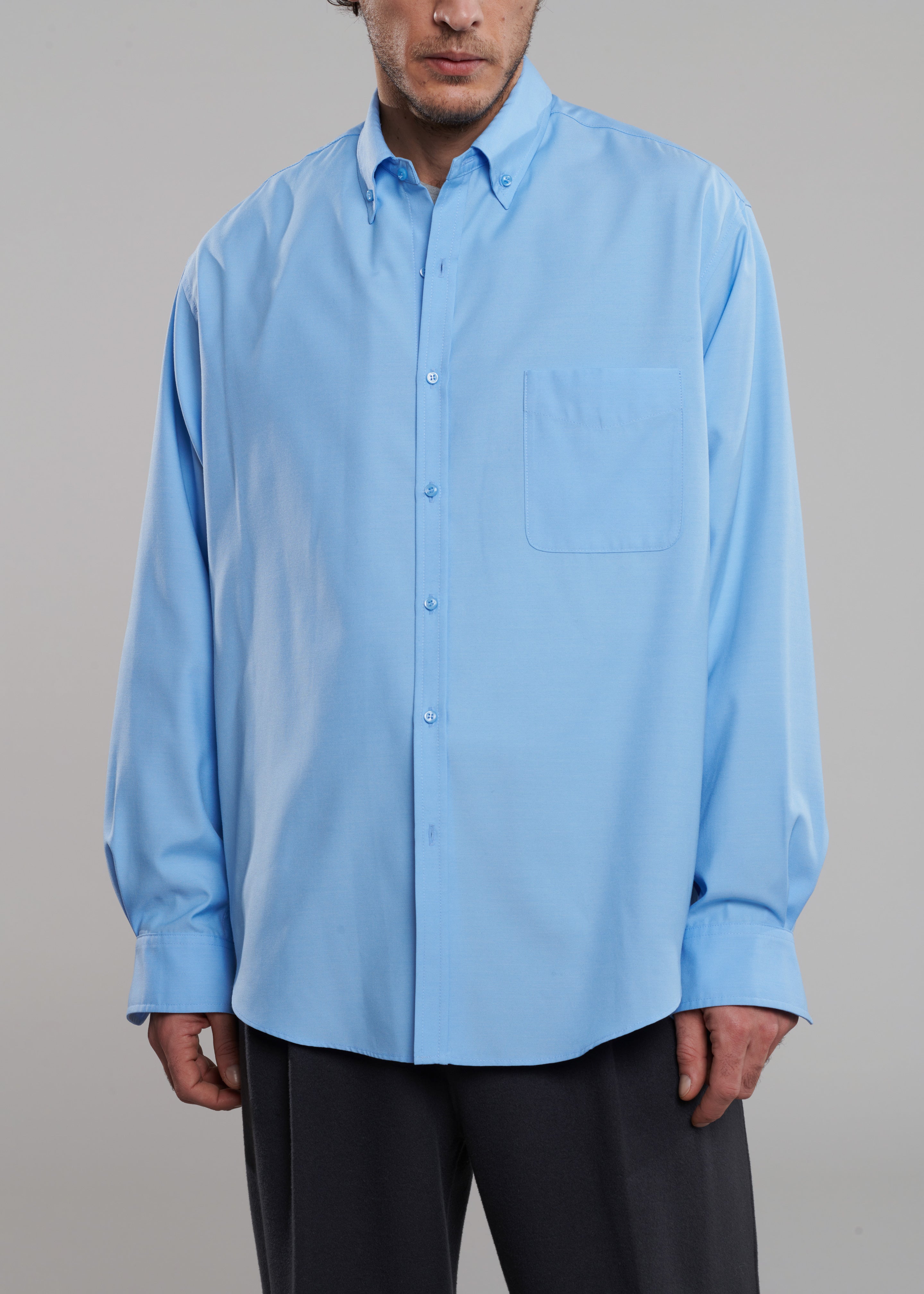 Mason Button Up Shirt - Blue - Image 6