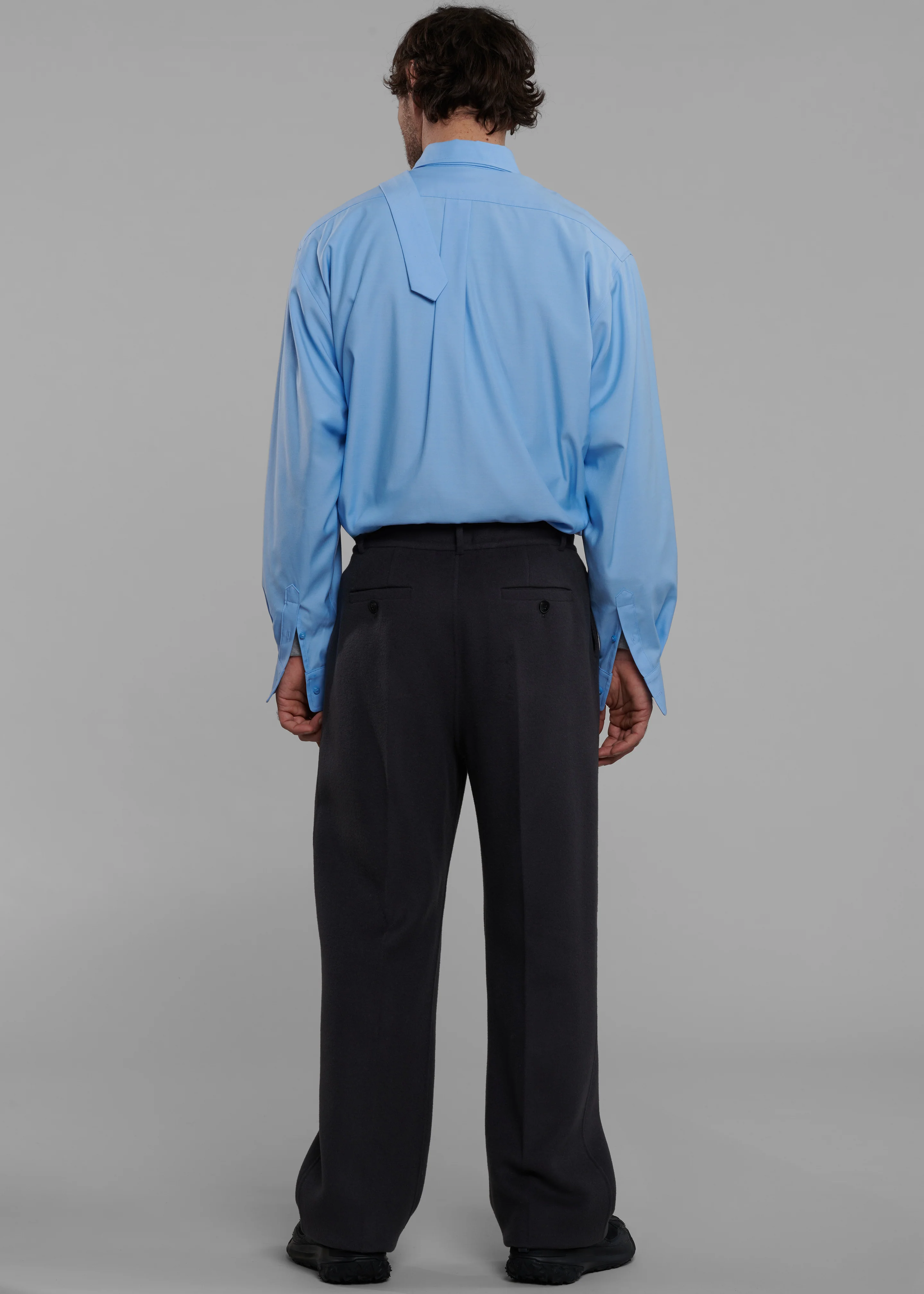 Mason Button Up Shirt - Blue - Image 8