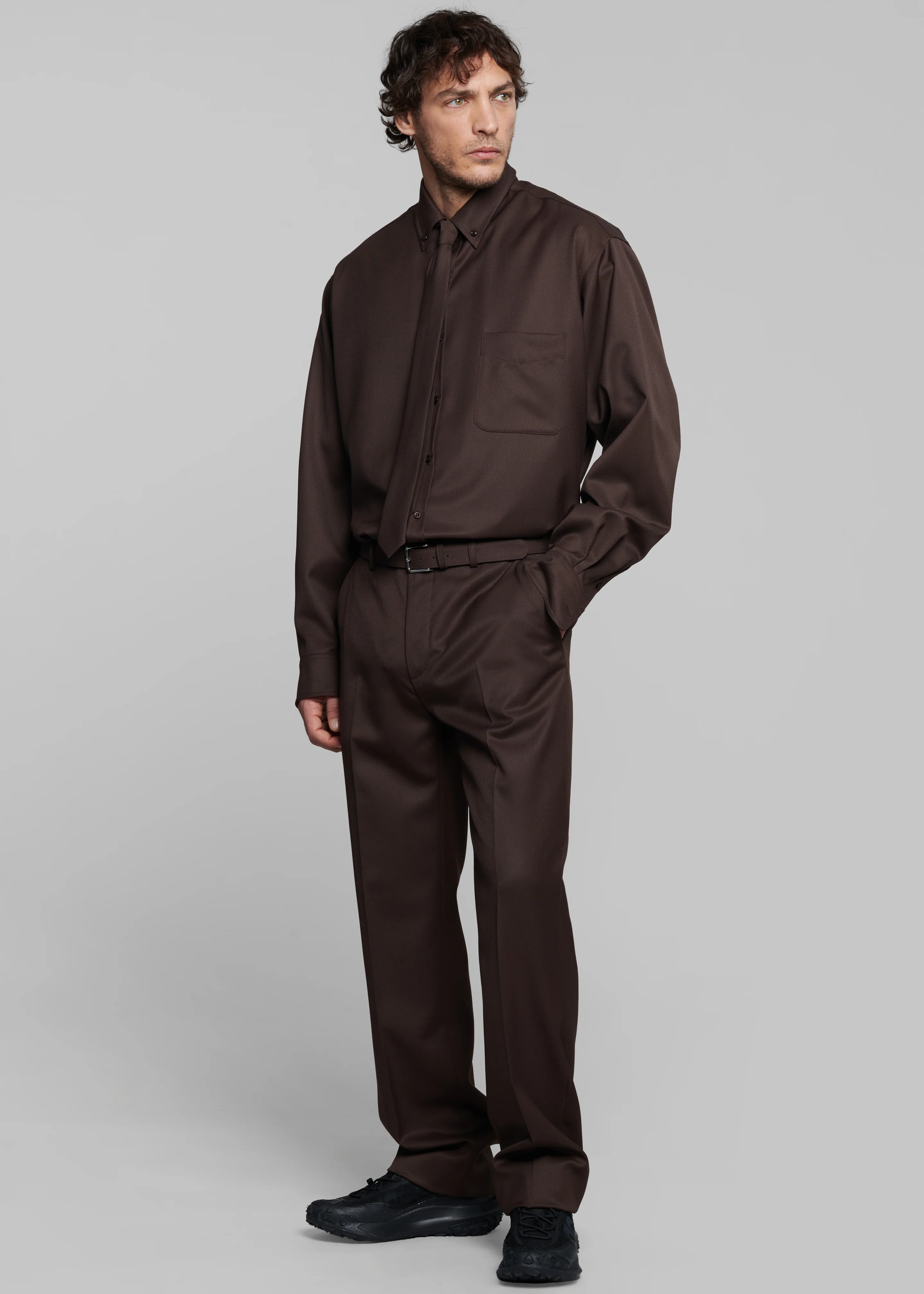 Mason Wool Trousers - Brown - Image 4