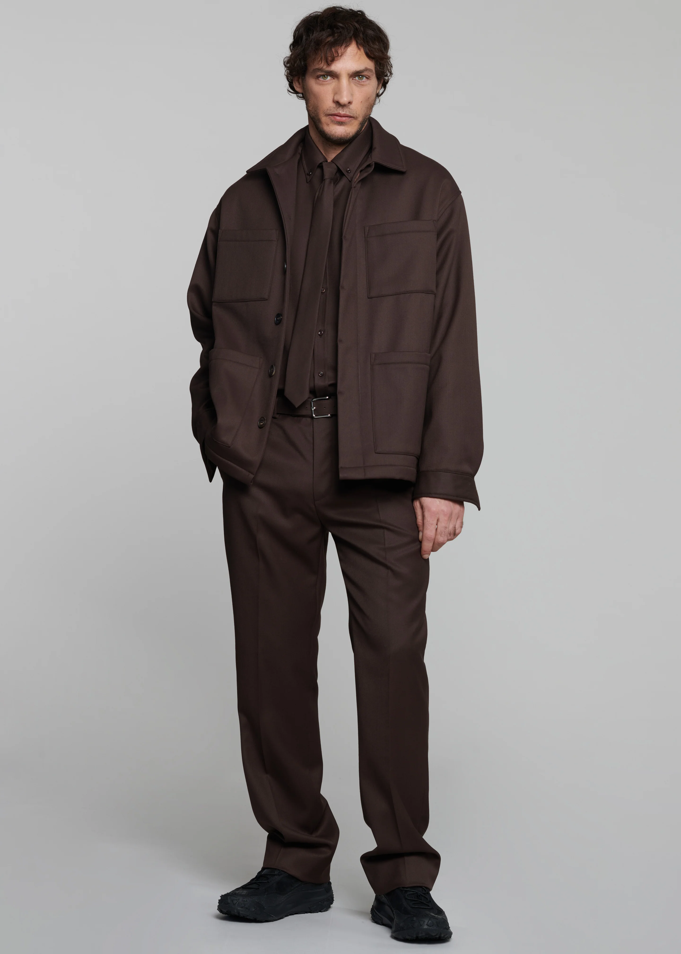 Mason Wool Trousers - Brown - Image 7