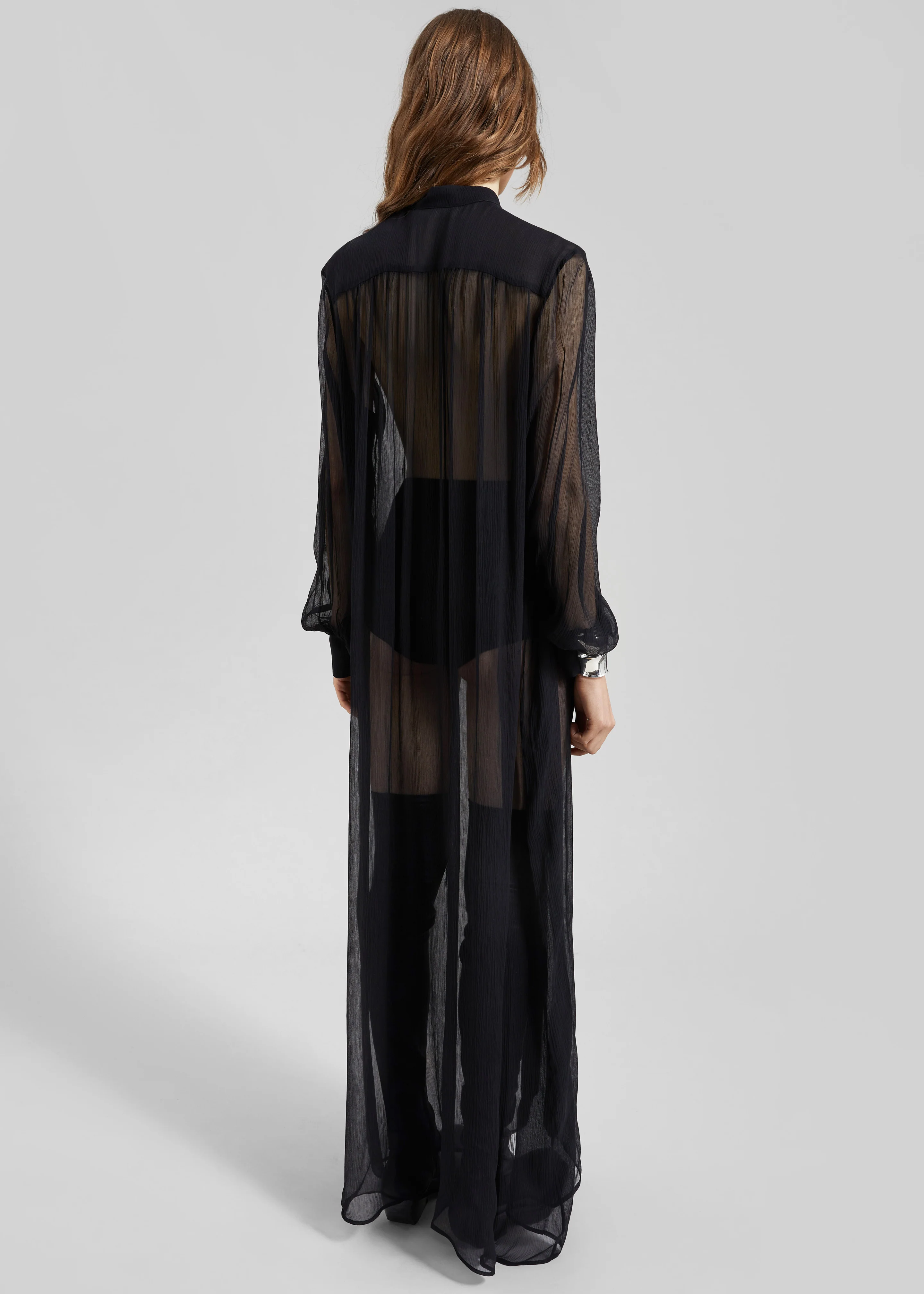 Matin Arezzo Silk Dress - Black - Image 7