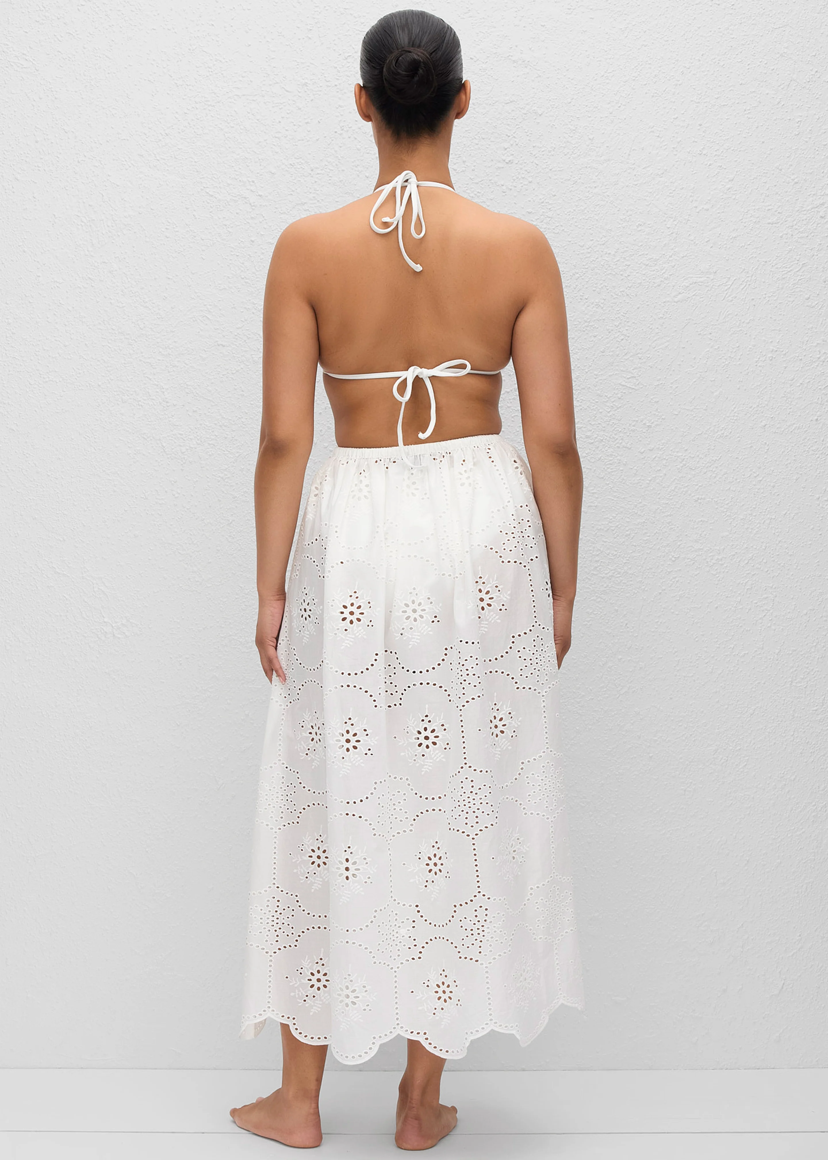 Matteau Broderie Midi Skirt - White - Image 10
