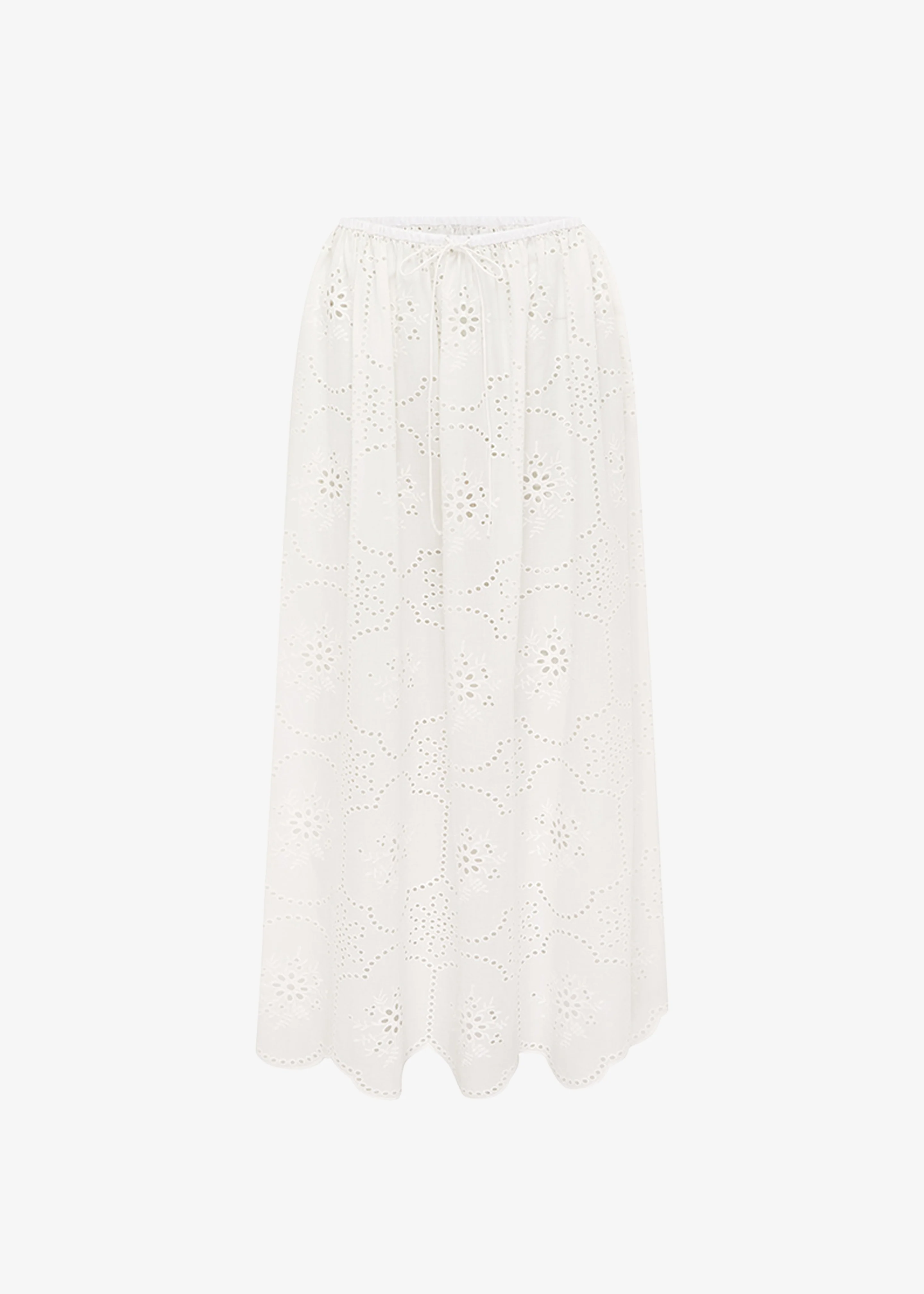 Matteau Broderie Midi Skirt - White - Image 11