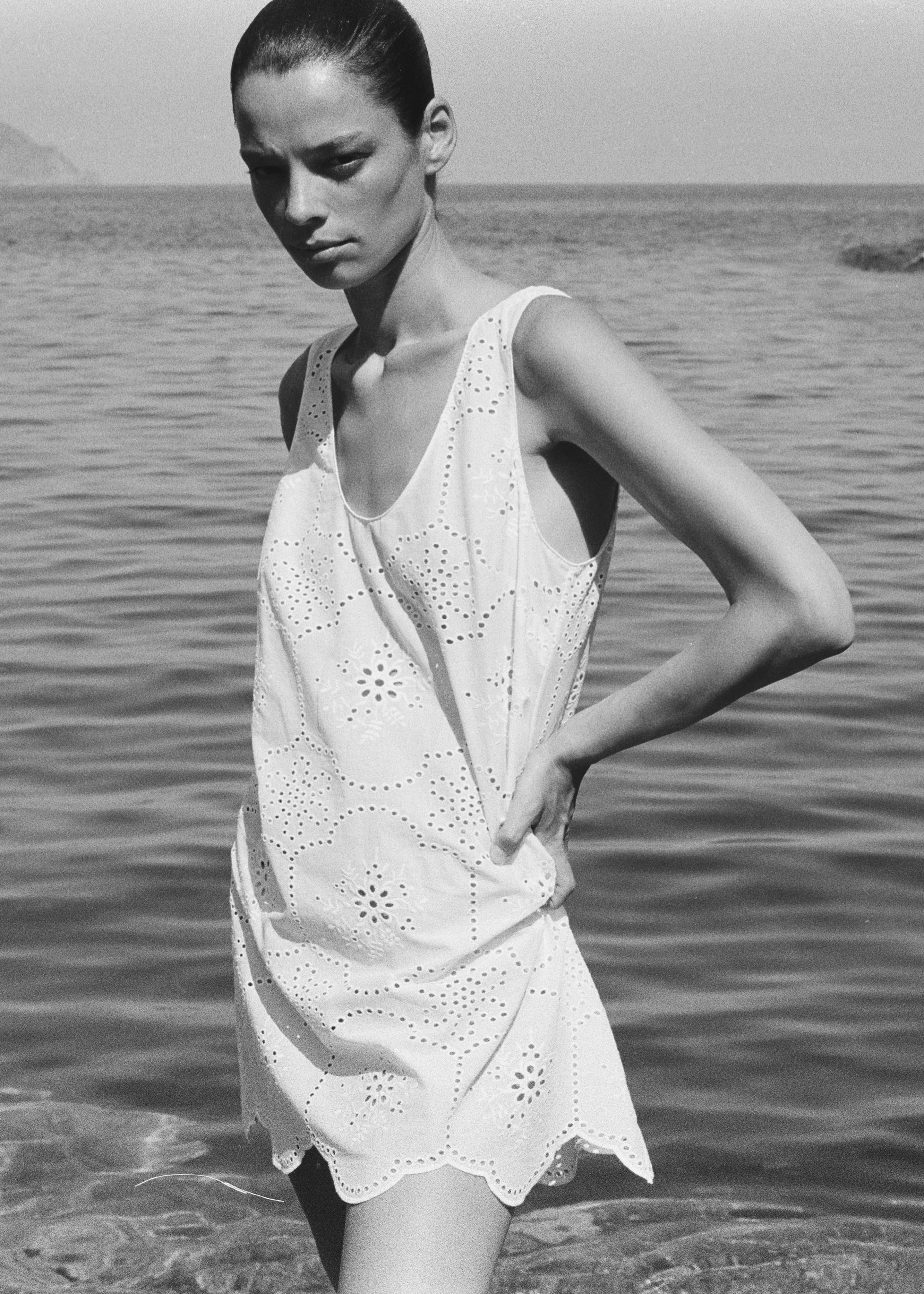 Matteau Broderie Tank Mini Dress - White - Image 11