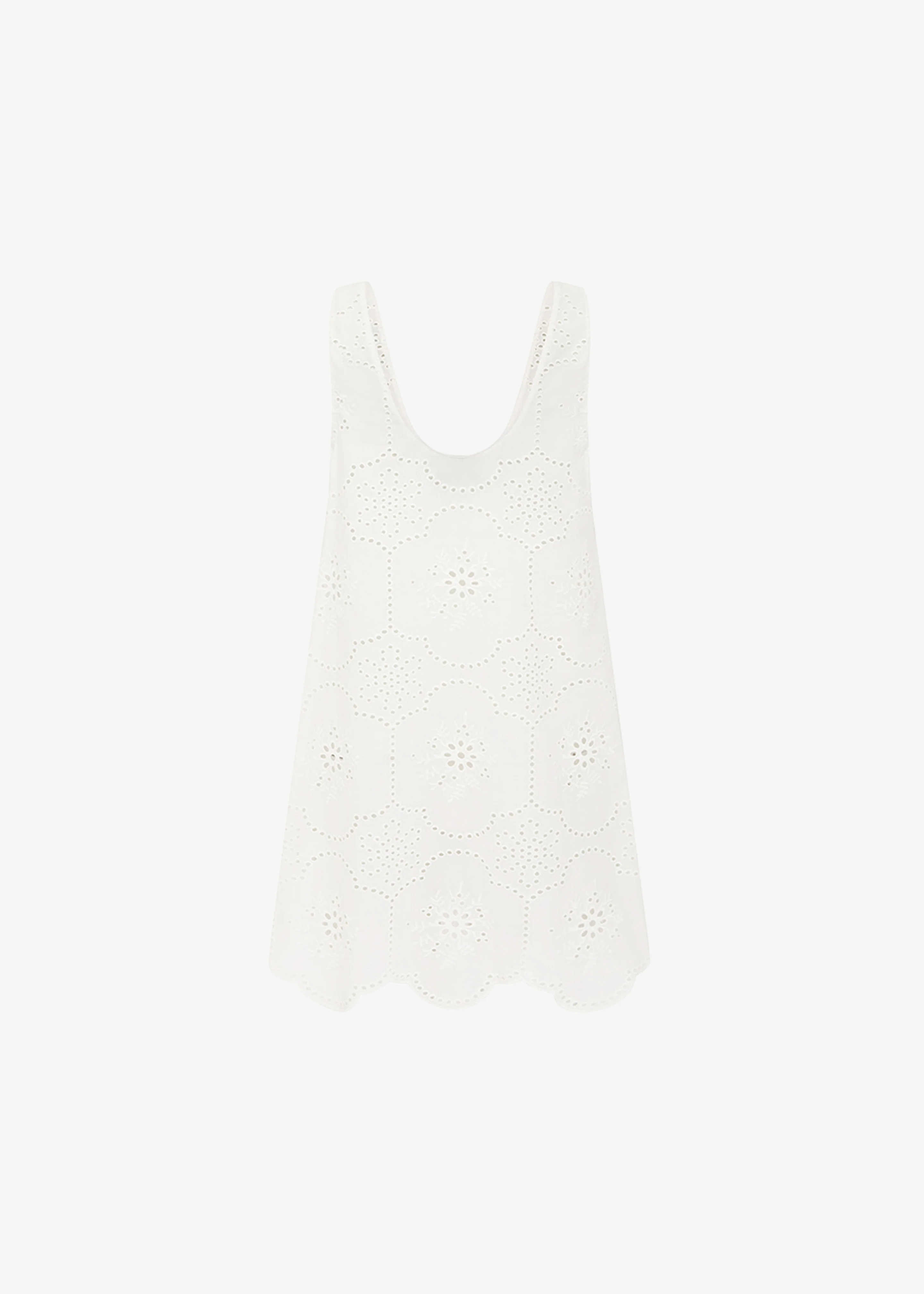 Matteau Broderie Tank Mini Dress - White - Image 13