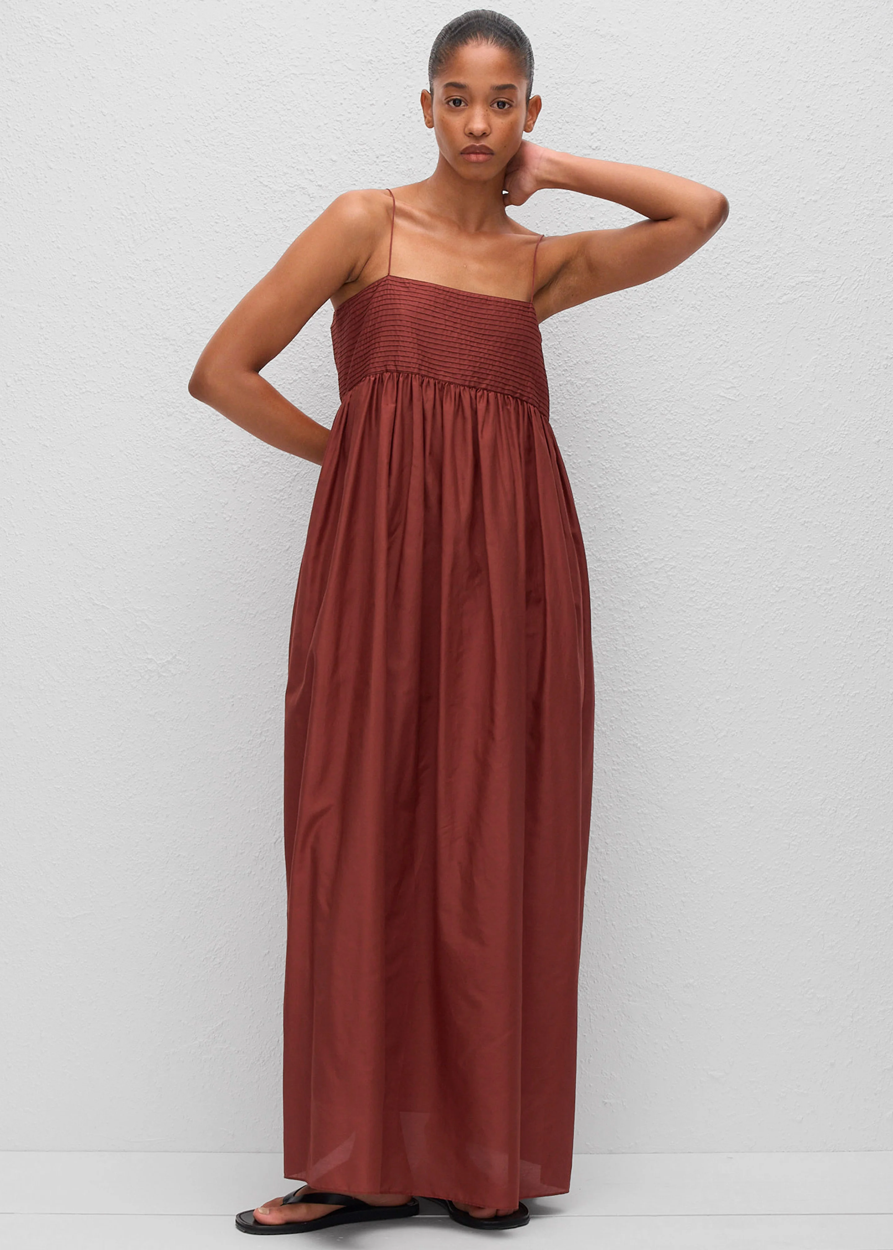 Matteau Empire Pintuck Bodice Dress - Maroc - Image 4