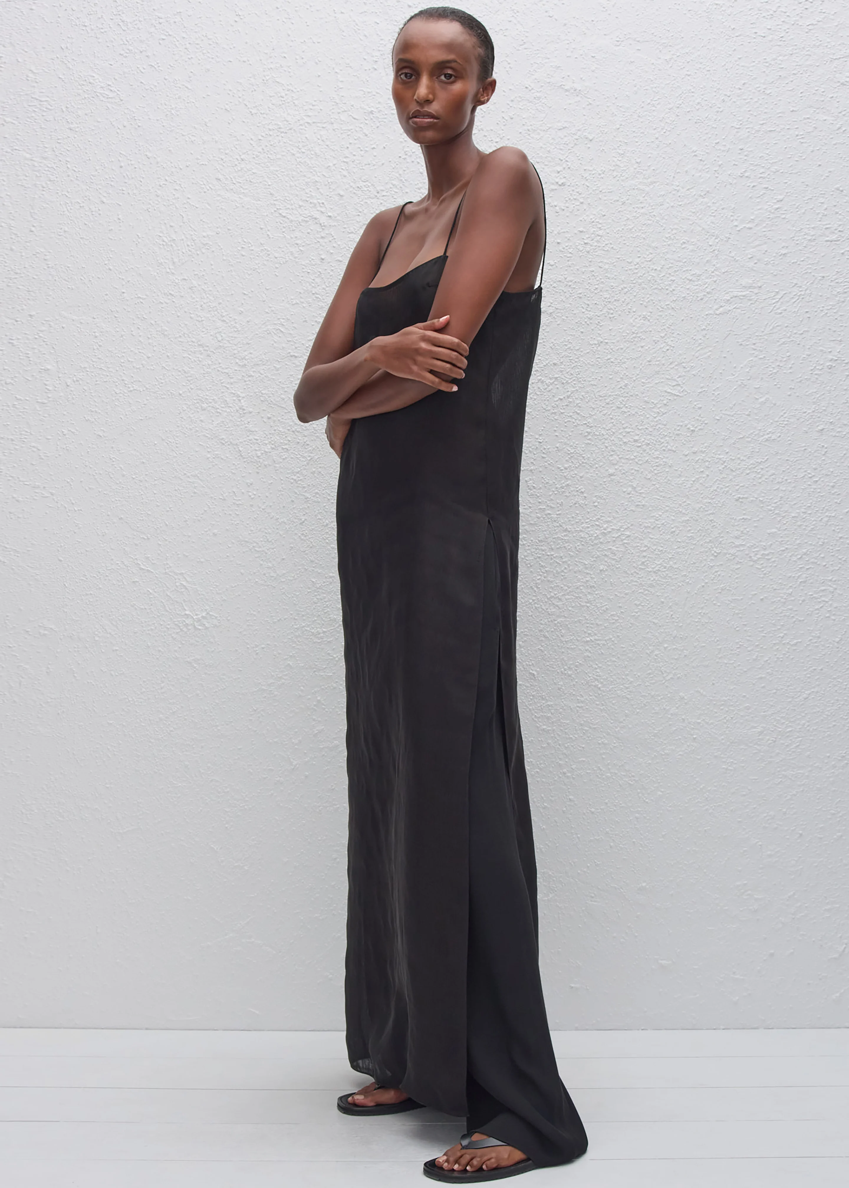Matteau Sheer Cami Dress - Black - Image 2