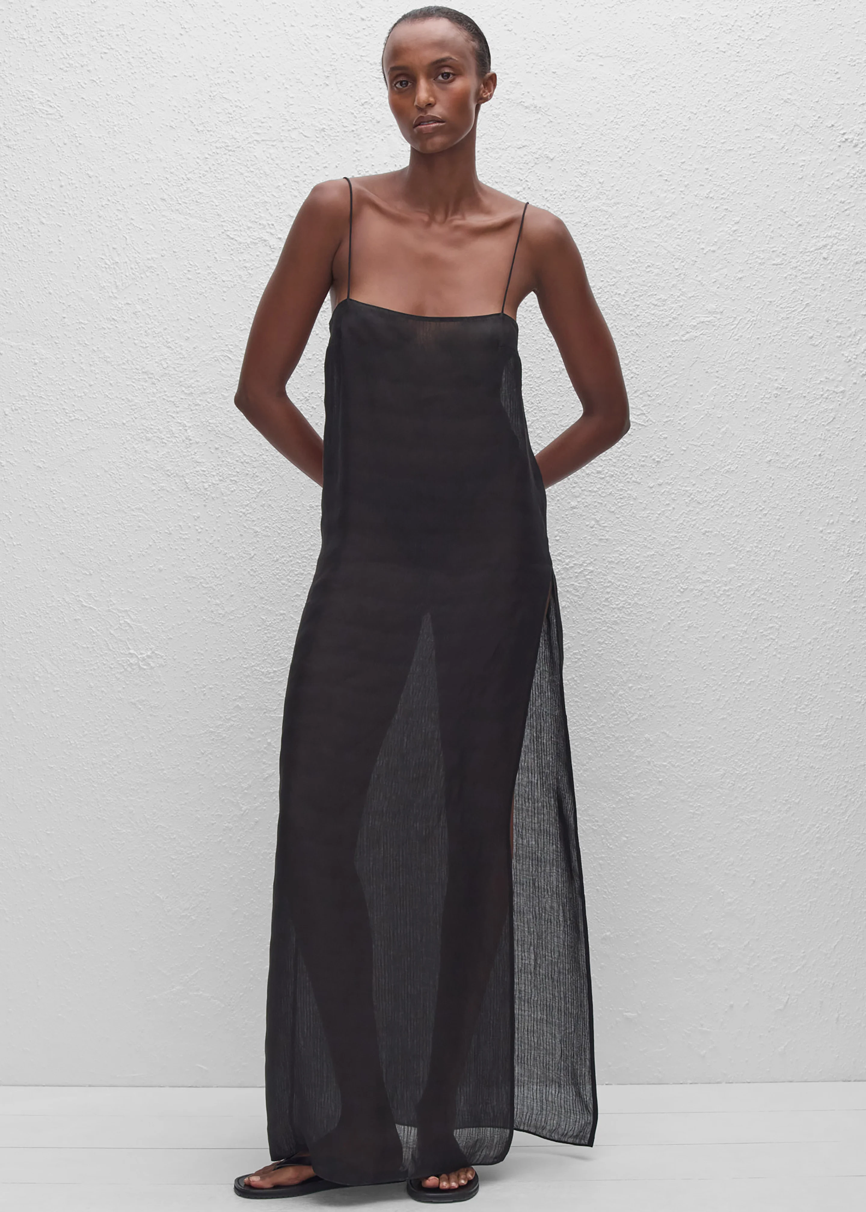 Matteau Sheer Cami Dress - Black - Image 4