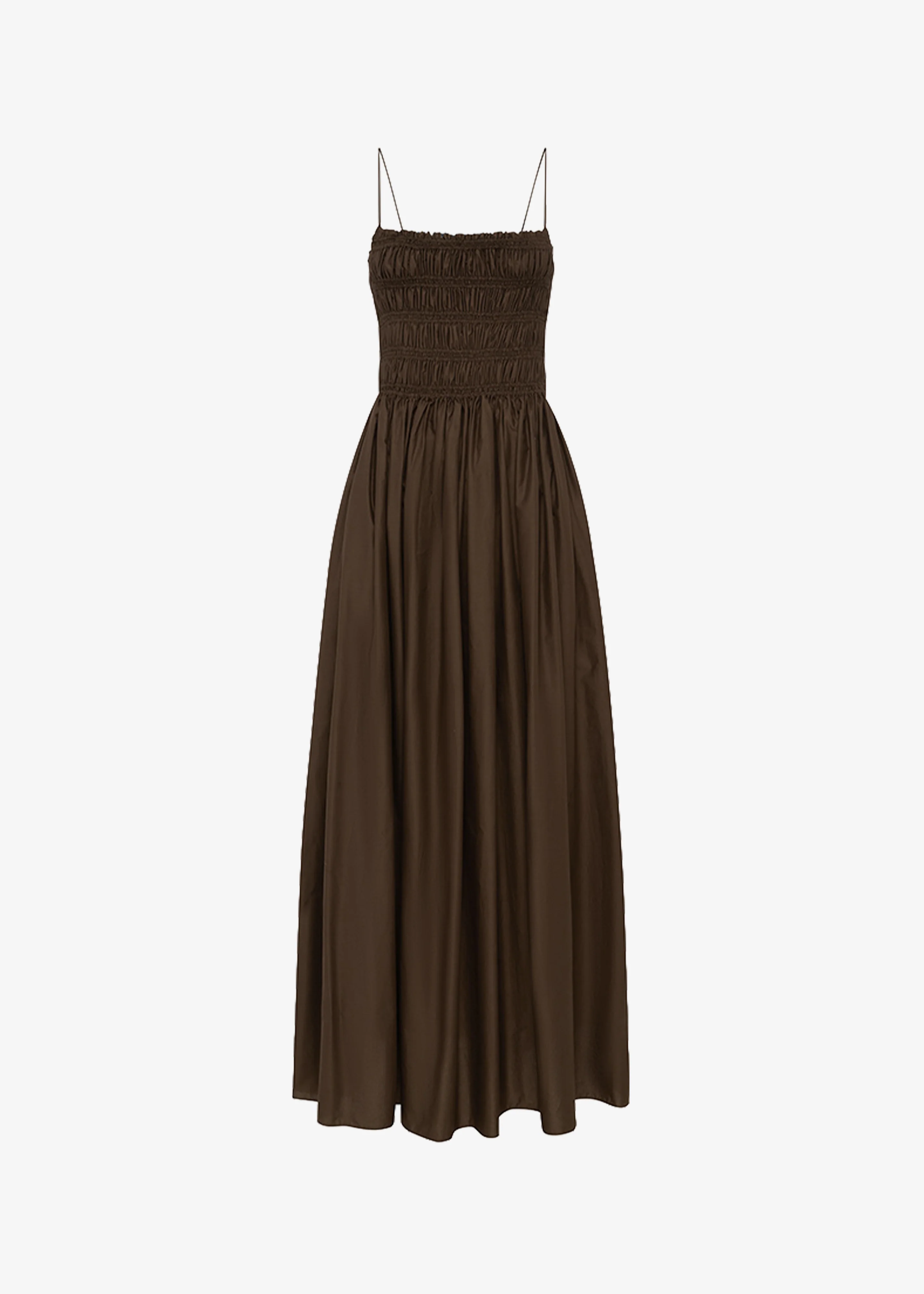 Matteau Shirred Bodice Dress - Chocolate - Image 6