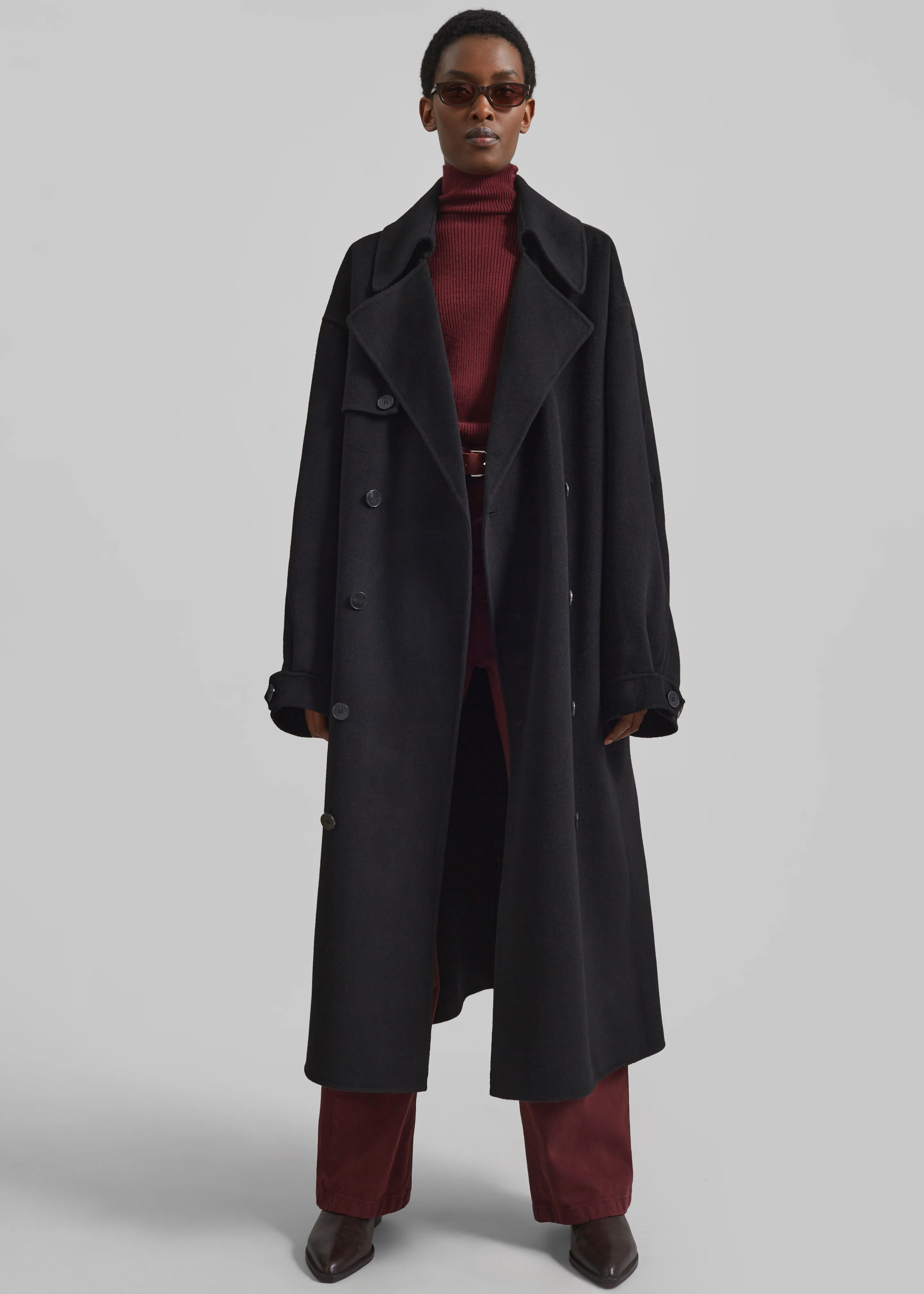 Mavis Long Coat - Black - Image 3