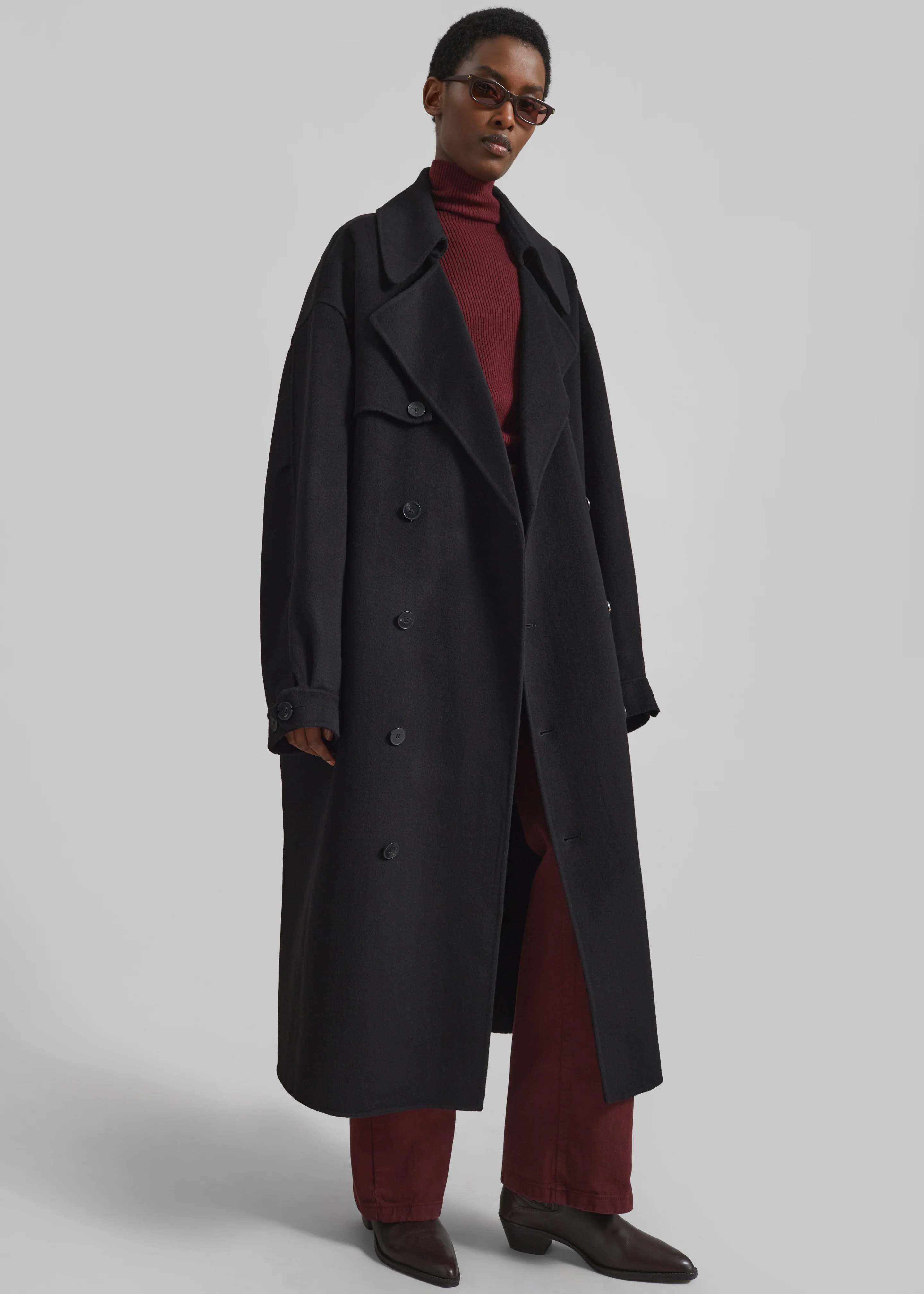 Mavis Long Coat - Black - Image 4