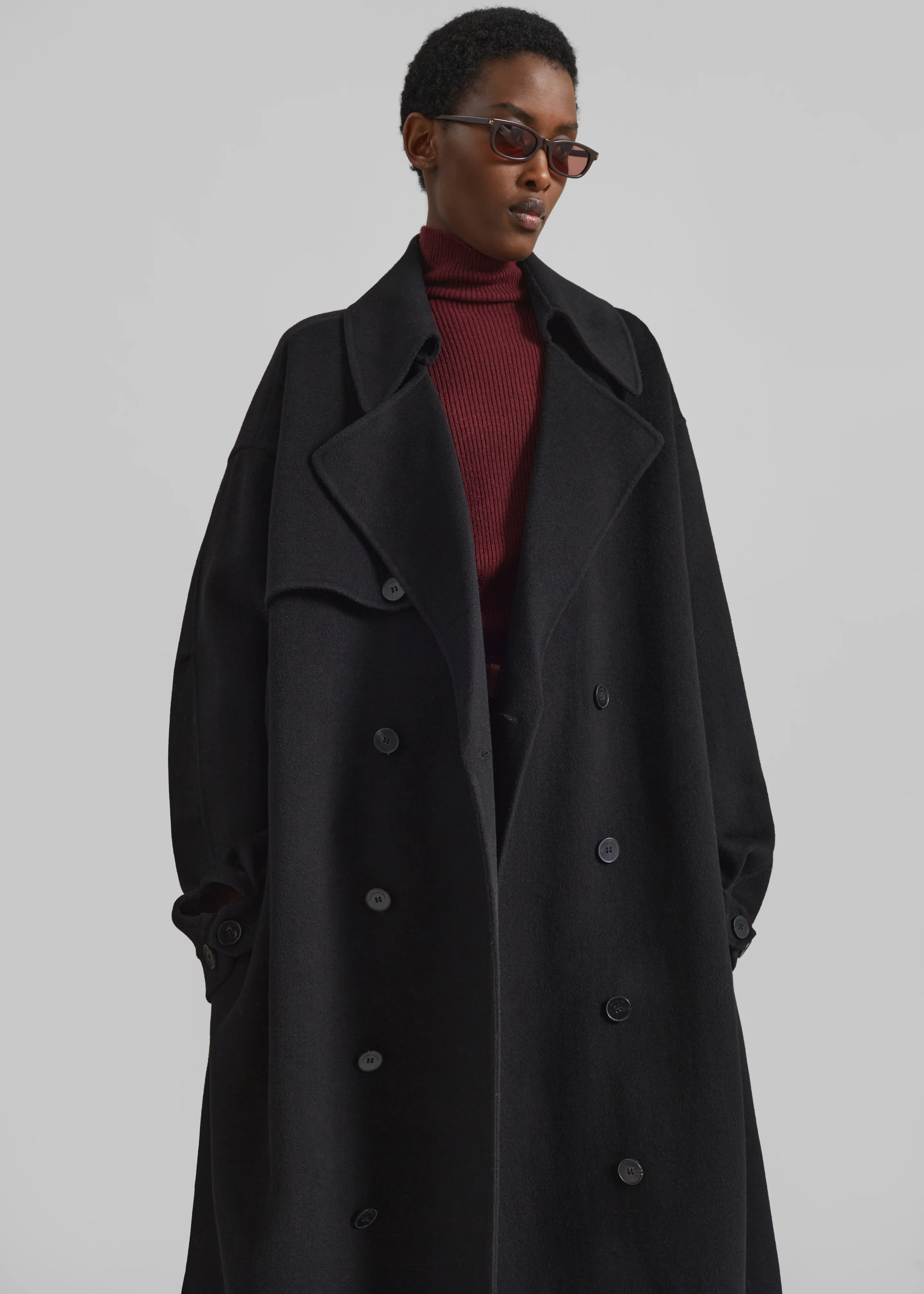 Mavis Long Coat - Black - Image 5
