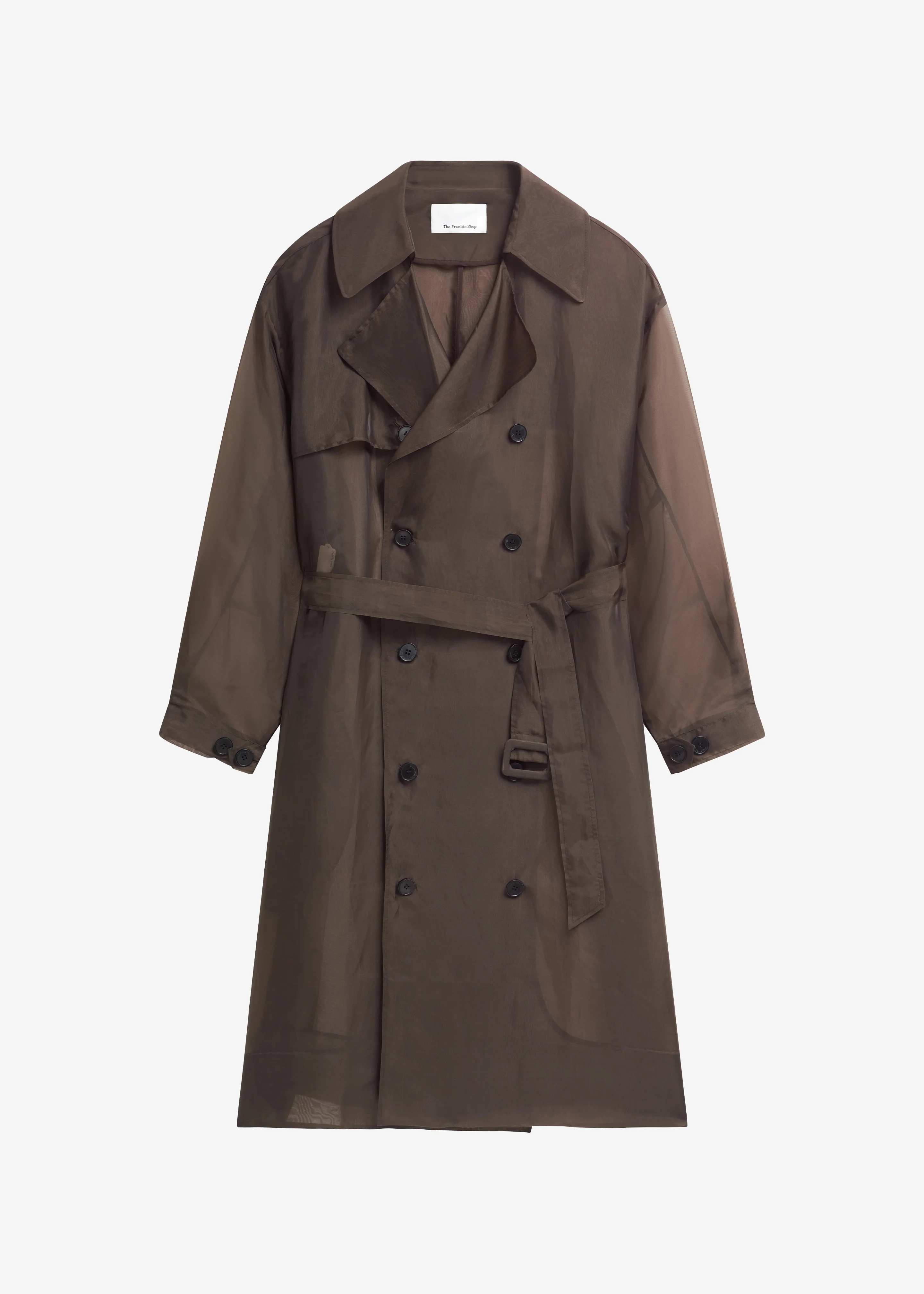 Mavis Oversized Sheer Trench - Brown - Image 5
