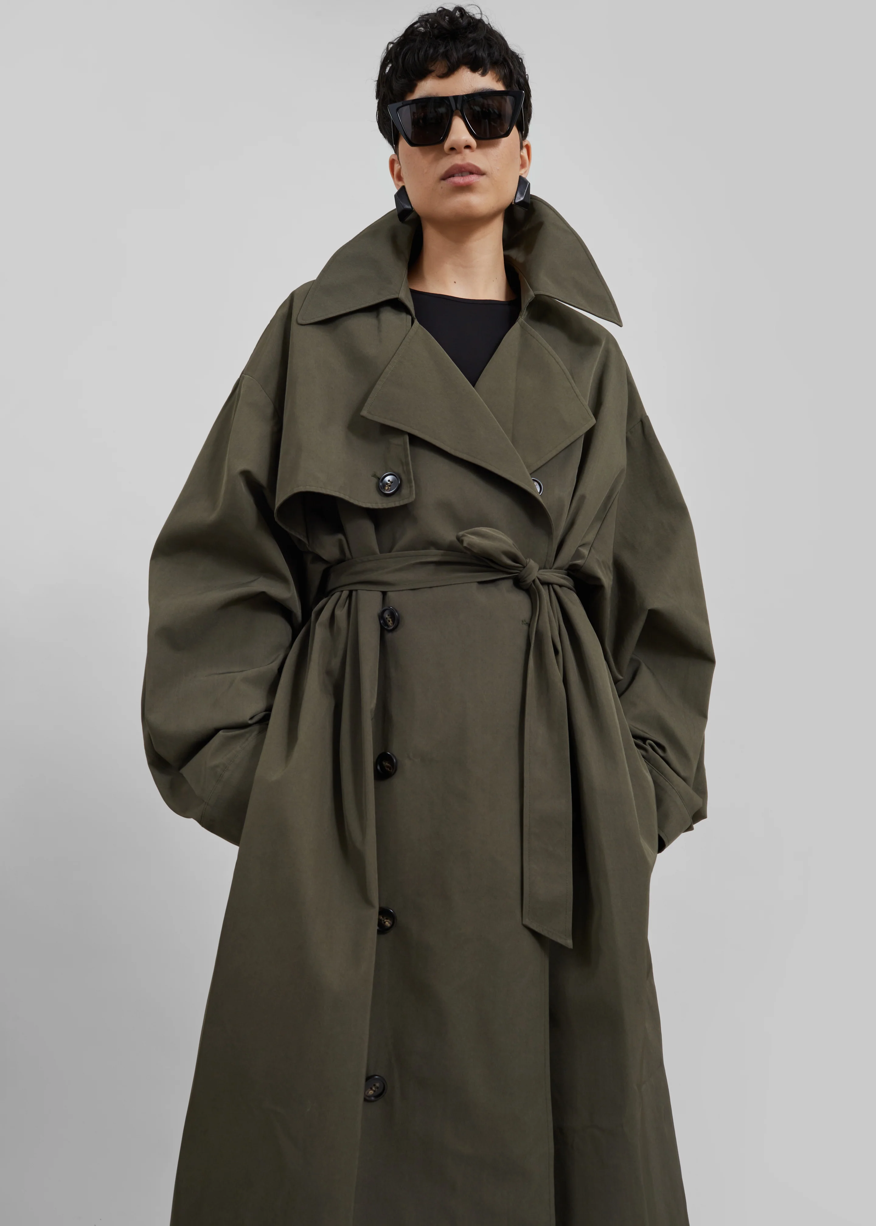 Mavis Oversized Trench - Khaki - Image 3
