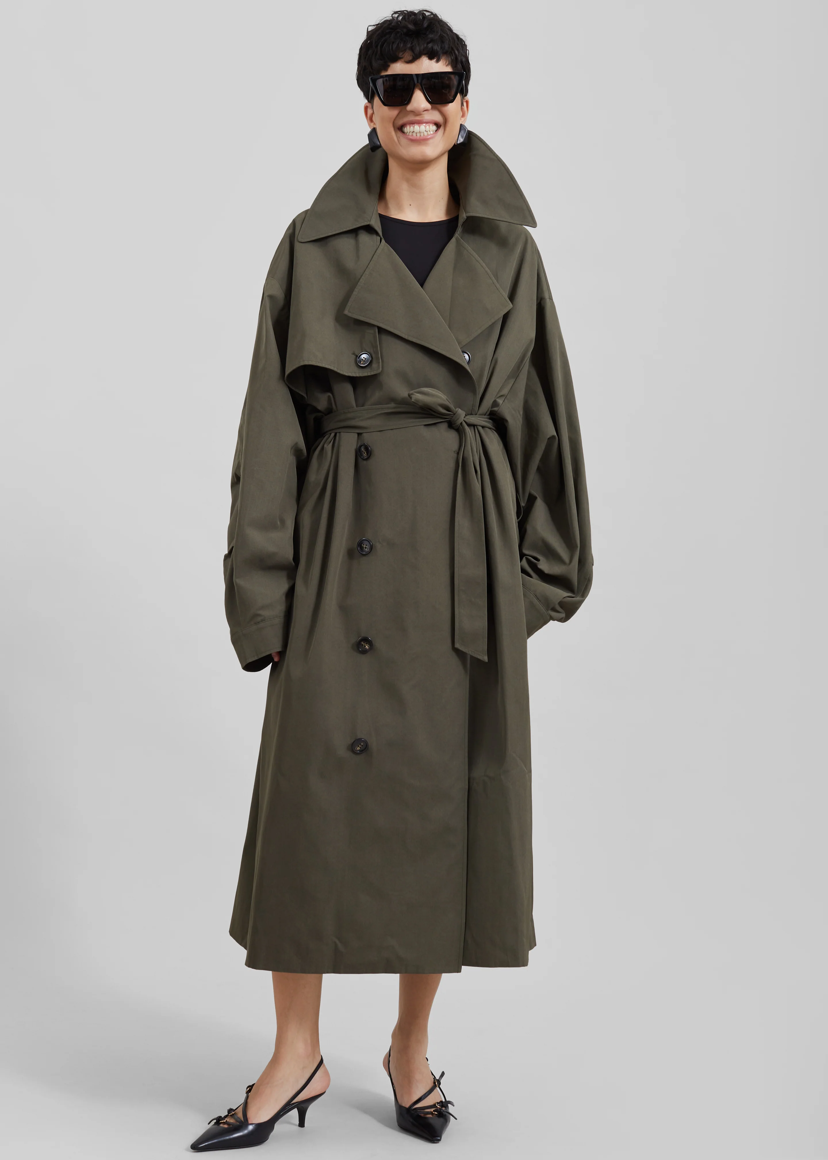 Mavis Oversized Trench - Khaki - Image 6