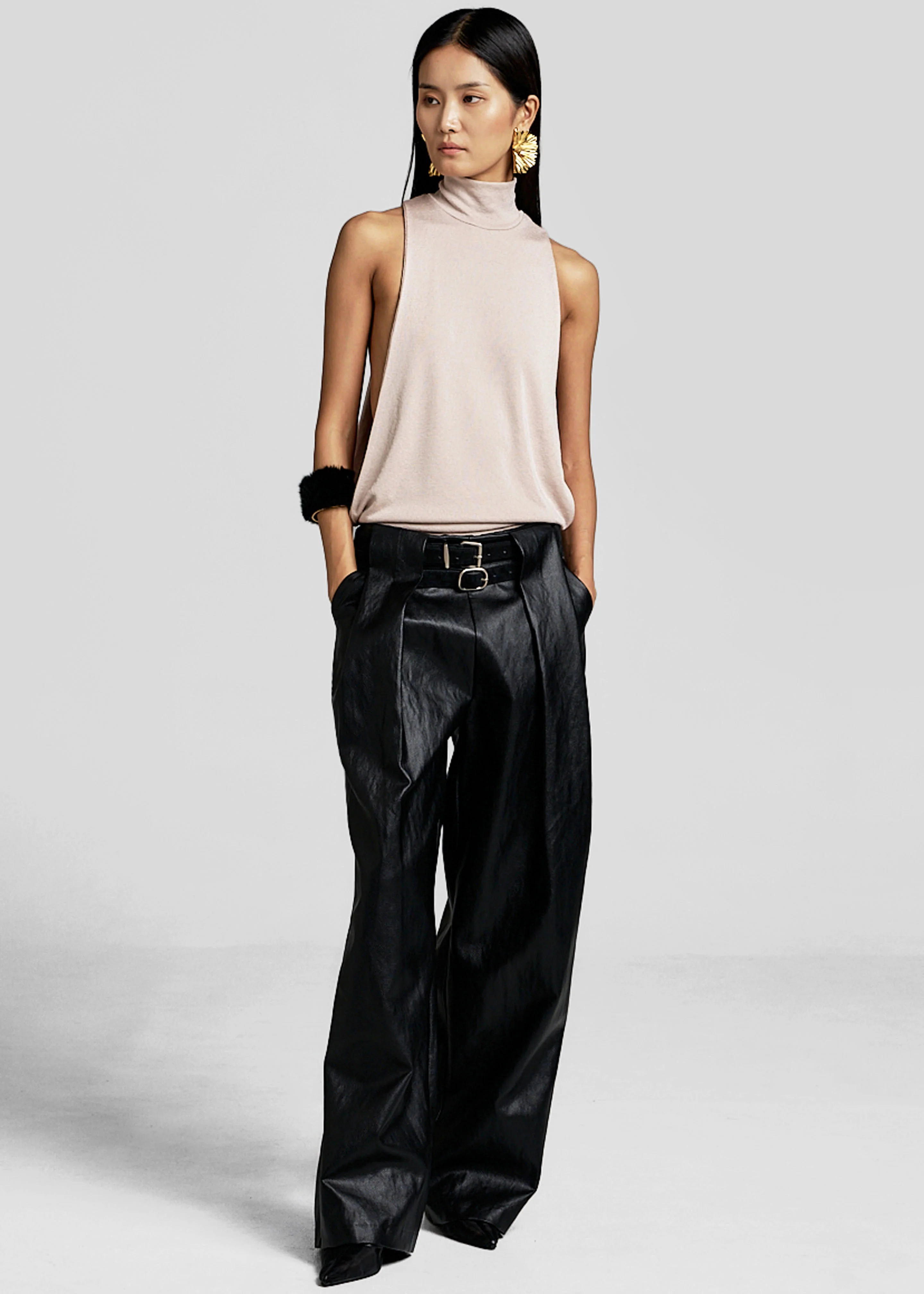 Maxen Mock Neck Bodysuit - Beige - Image 6