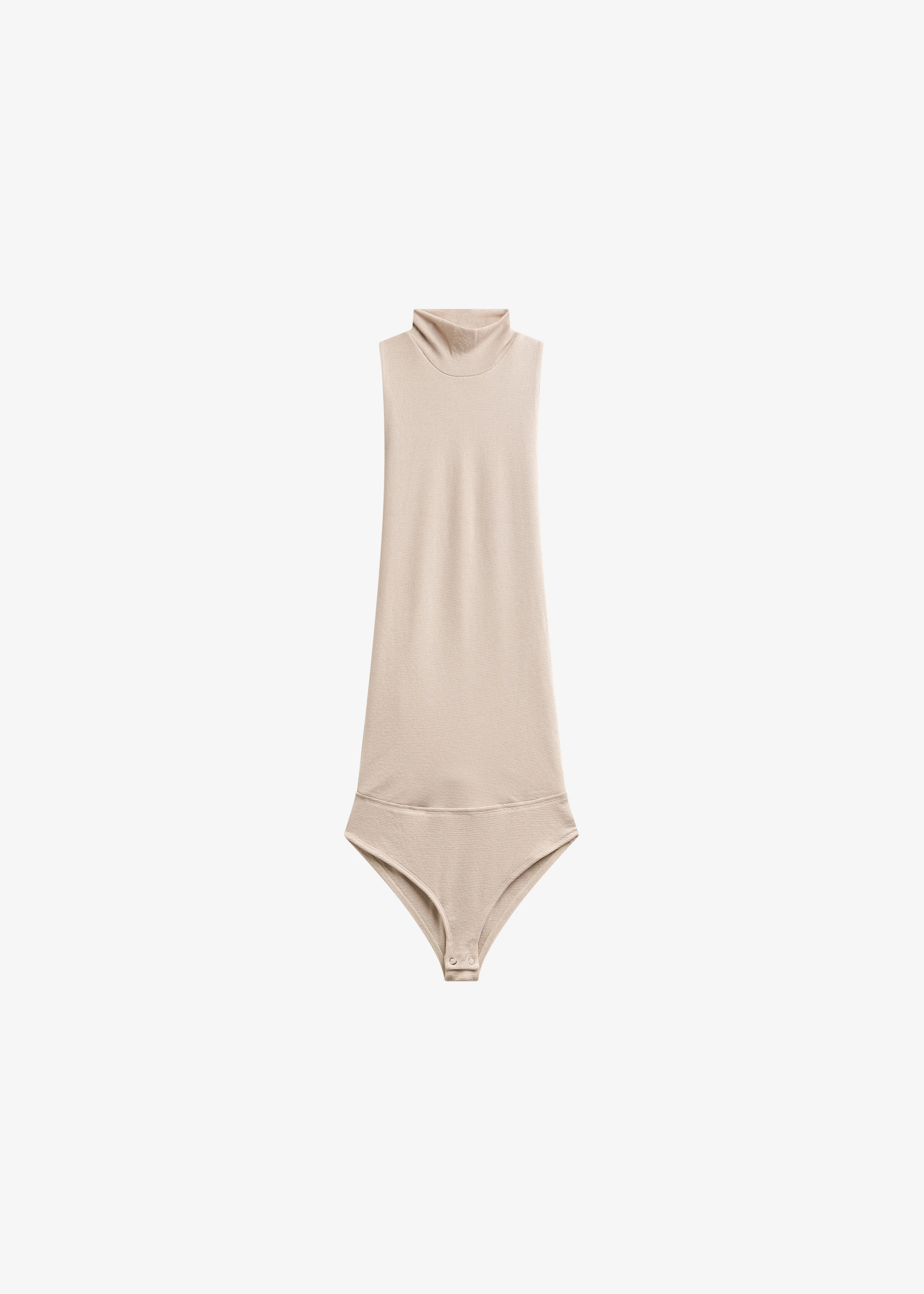 Maxen Mock Neck Bodysuit - Beige - Image 8