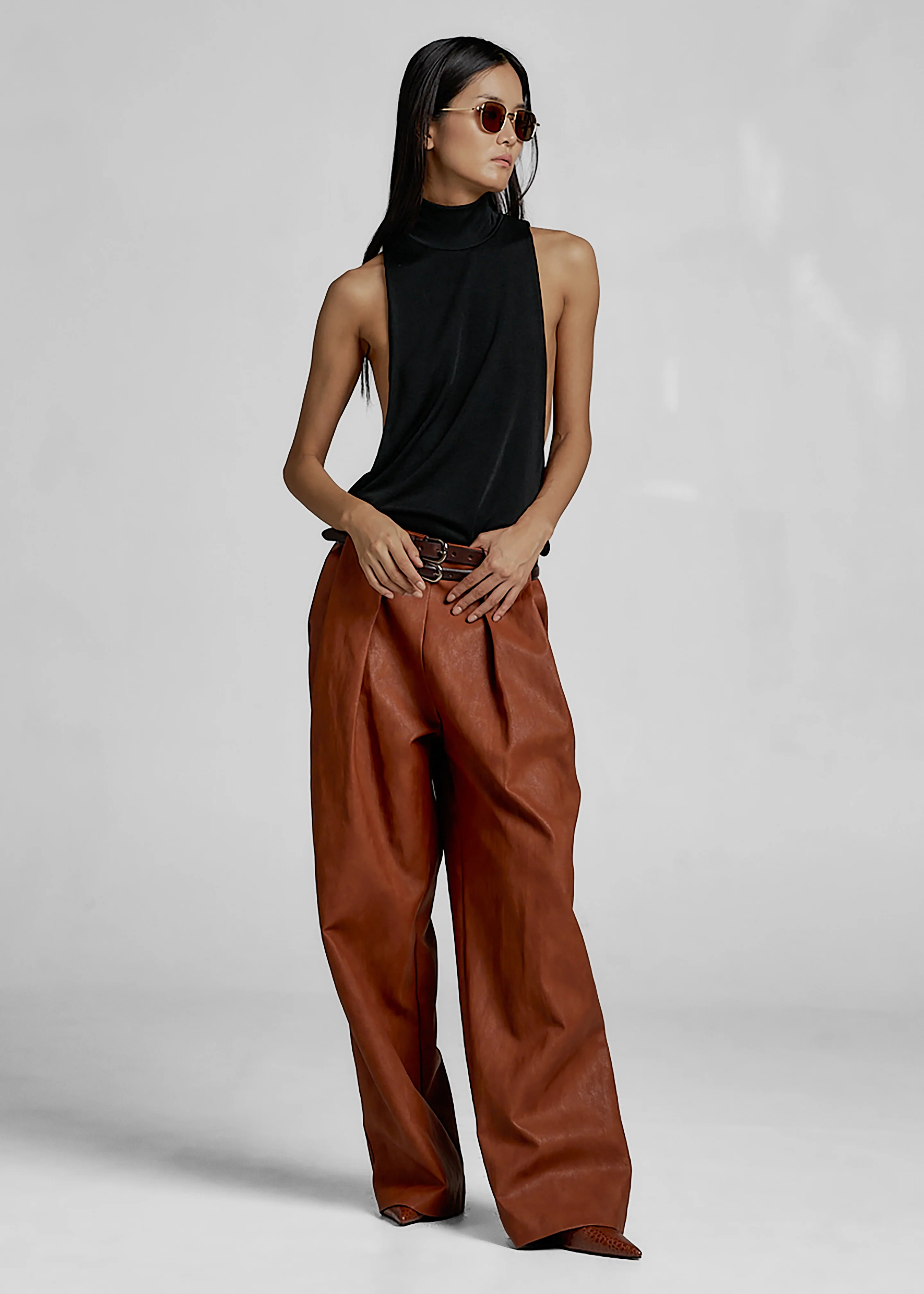 Maxen Mock Neck Bodysuit - Black - Image 5