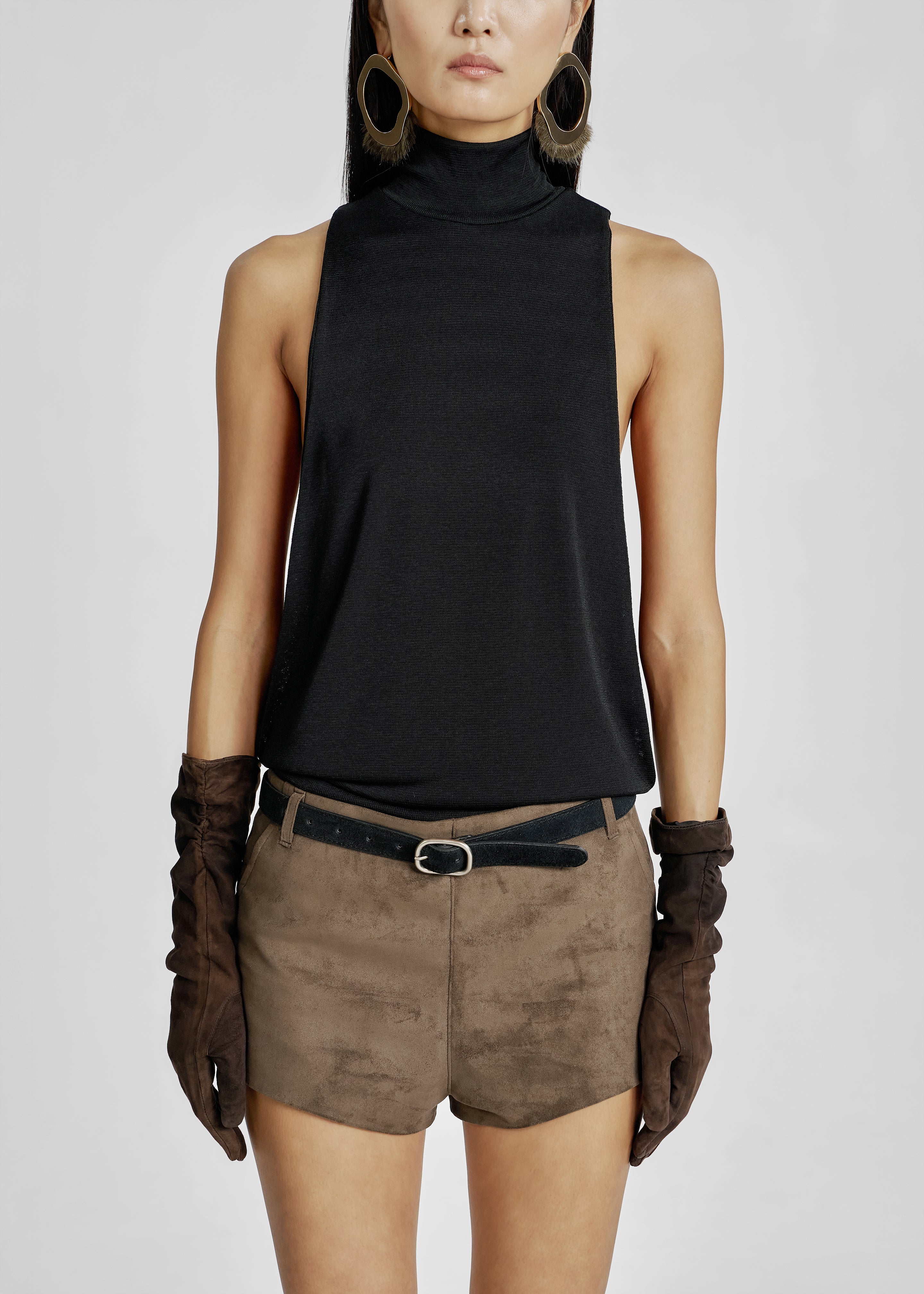 Maxen Mock Neck Bodysuit - Black - Image 7