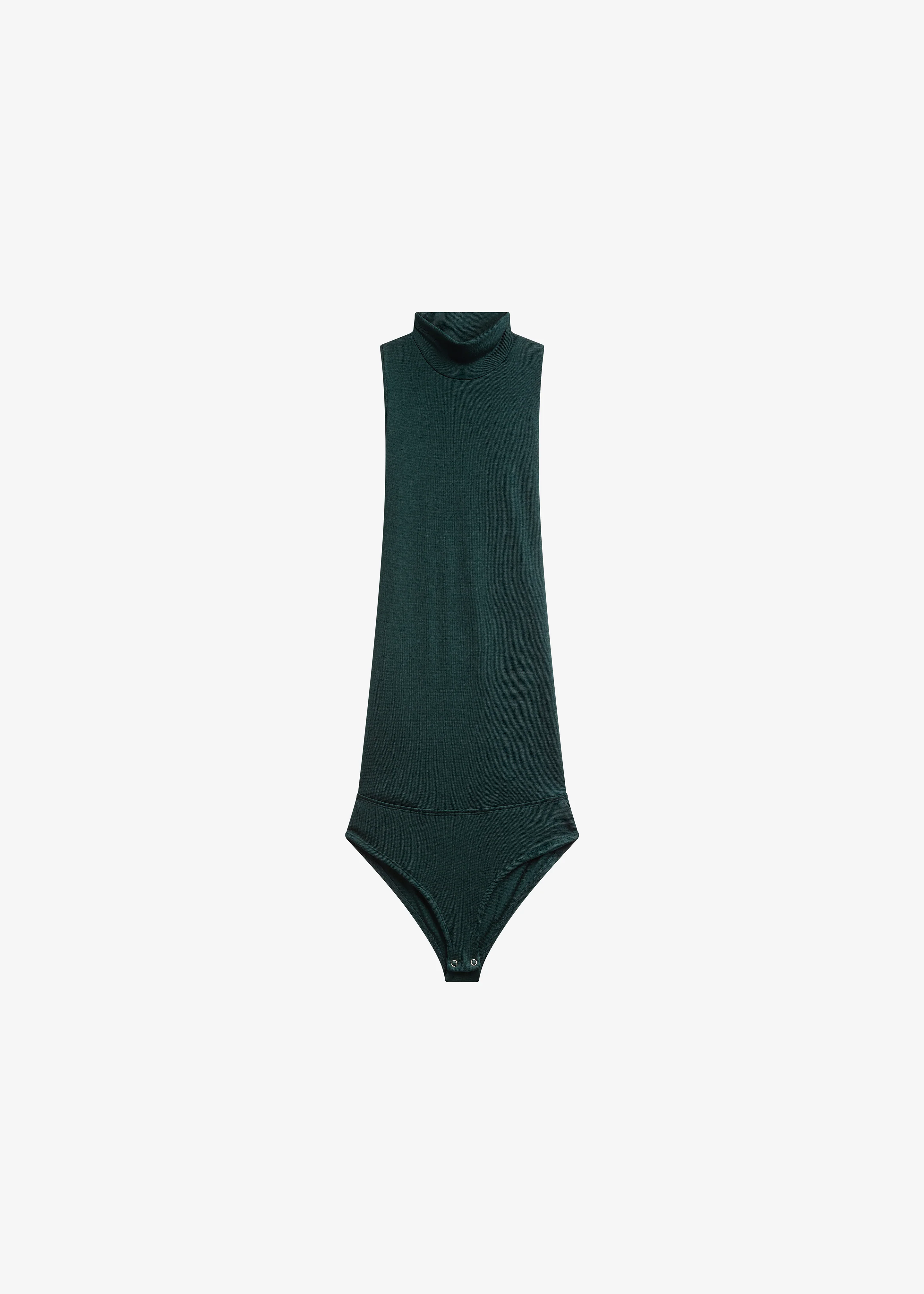 Maxen Mock Neck Bodysuit - Deep Green - Image 10