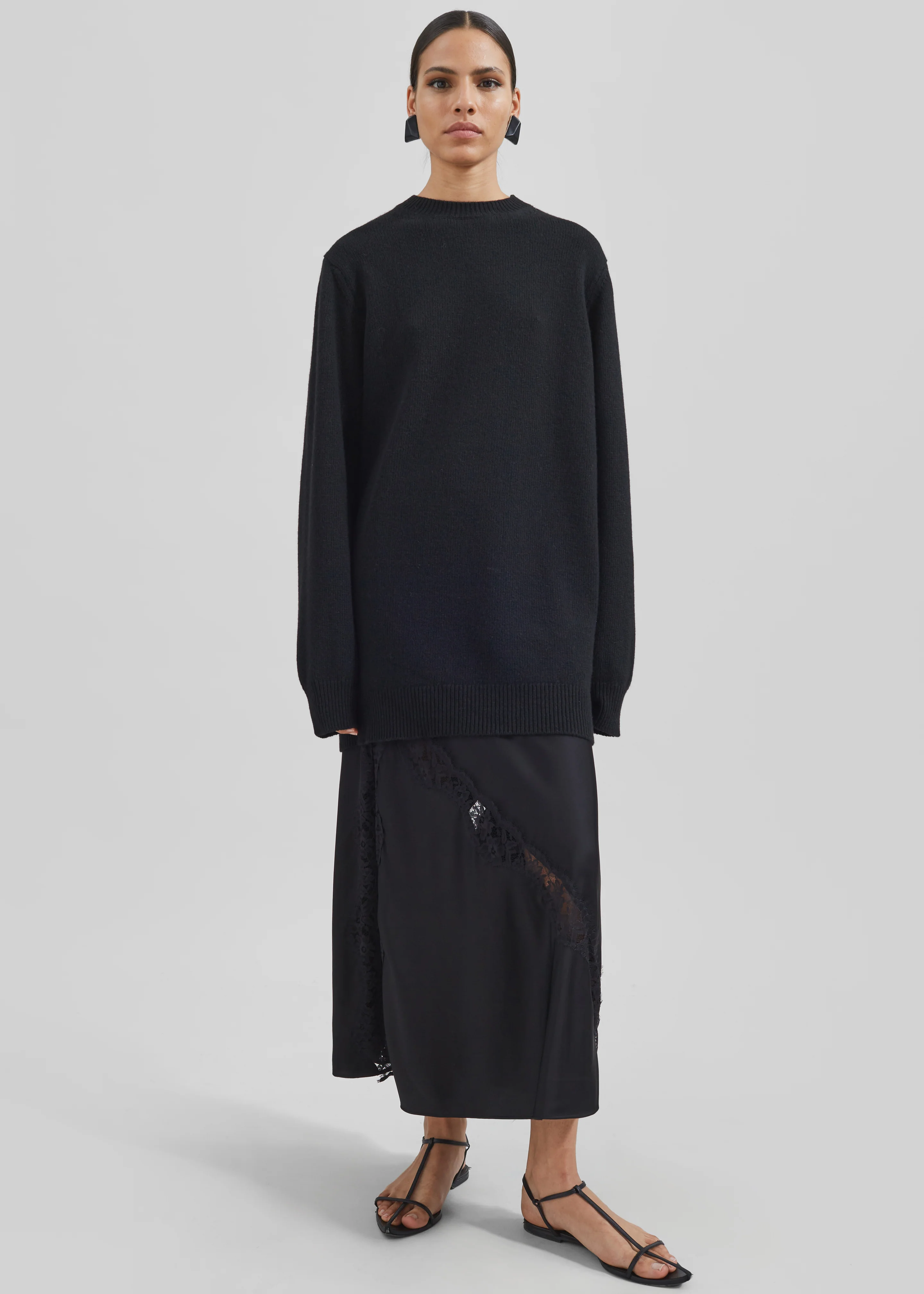 Maxime Knit Sweater Dress - Black - Image 2