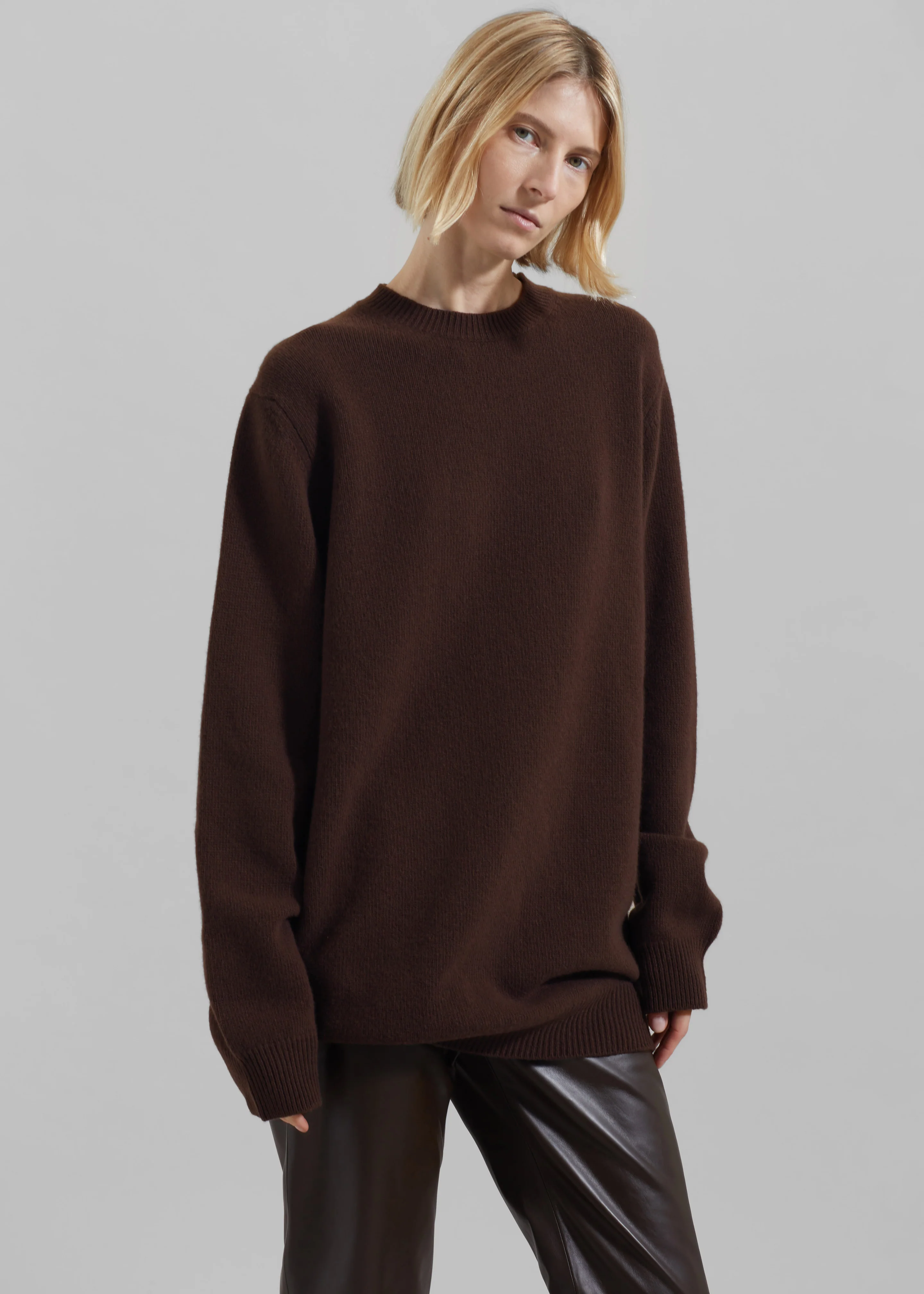 Maxime Knit Sweater Dress - Brown - Image 10