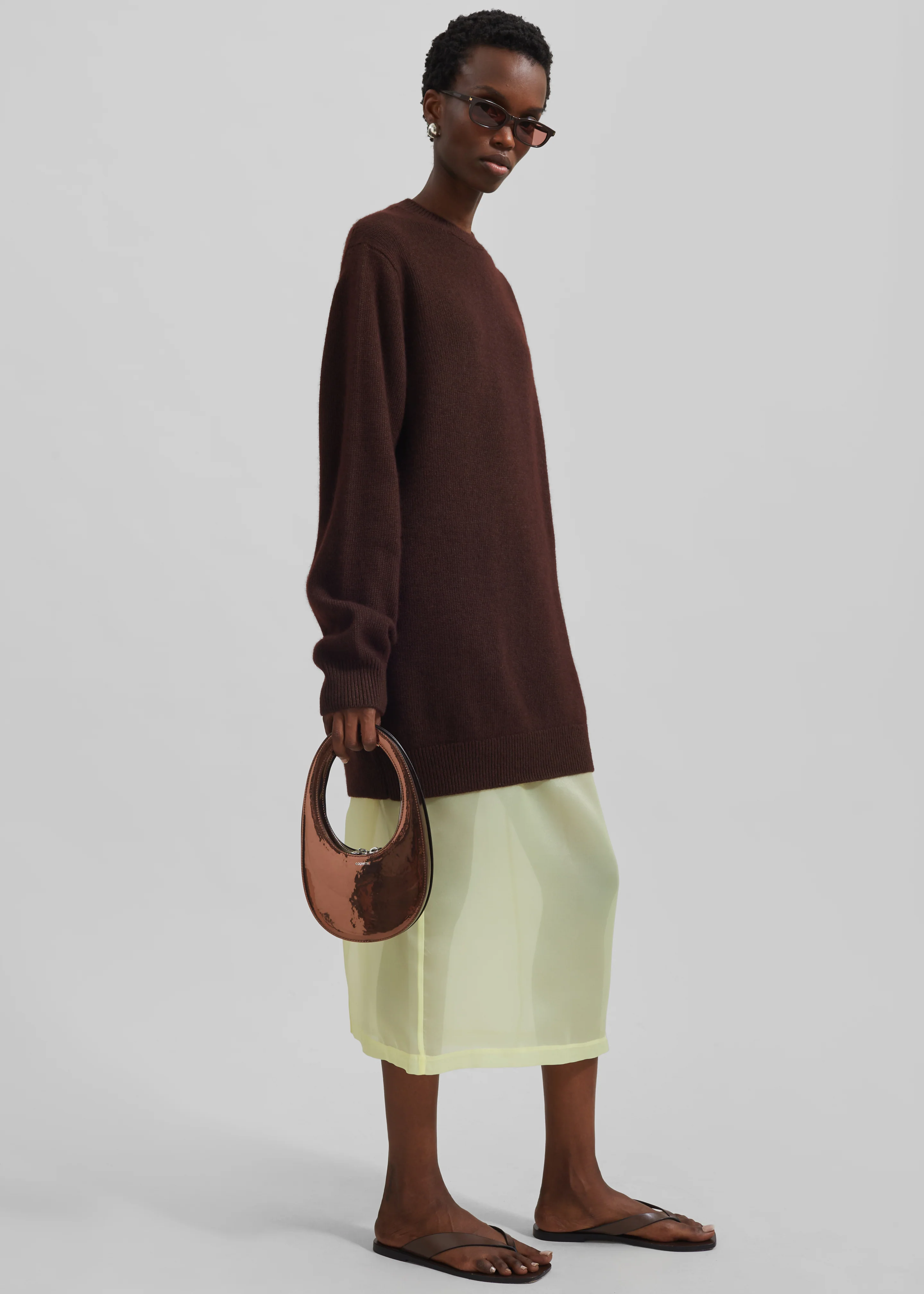 Maxime Knit Sweater Dress - Brown - Image 6