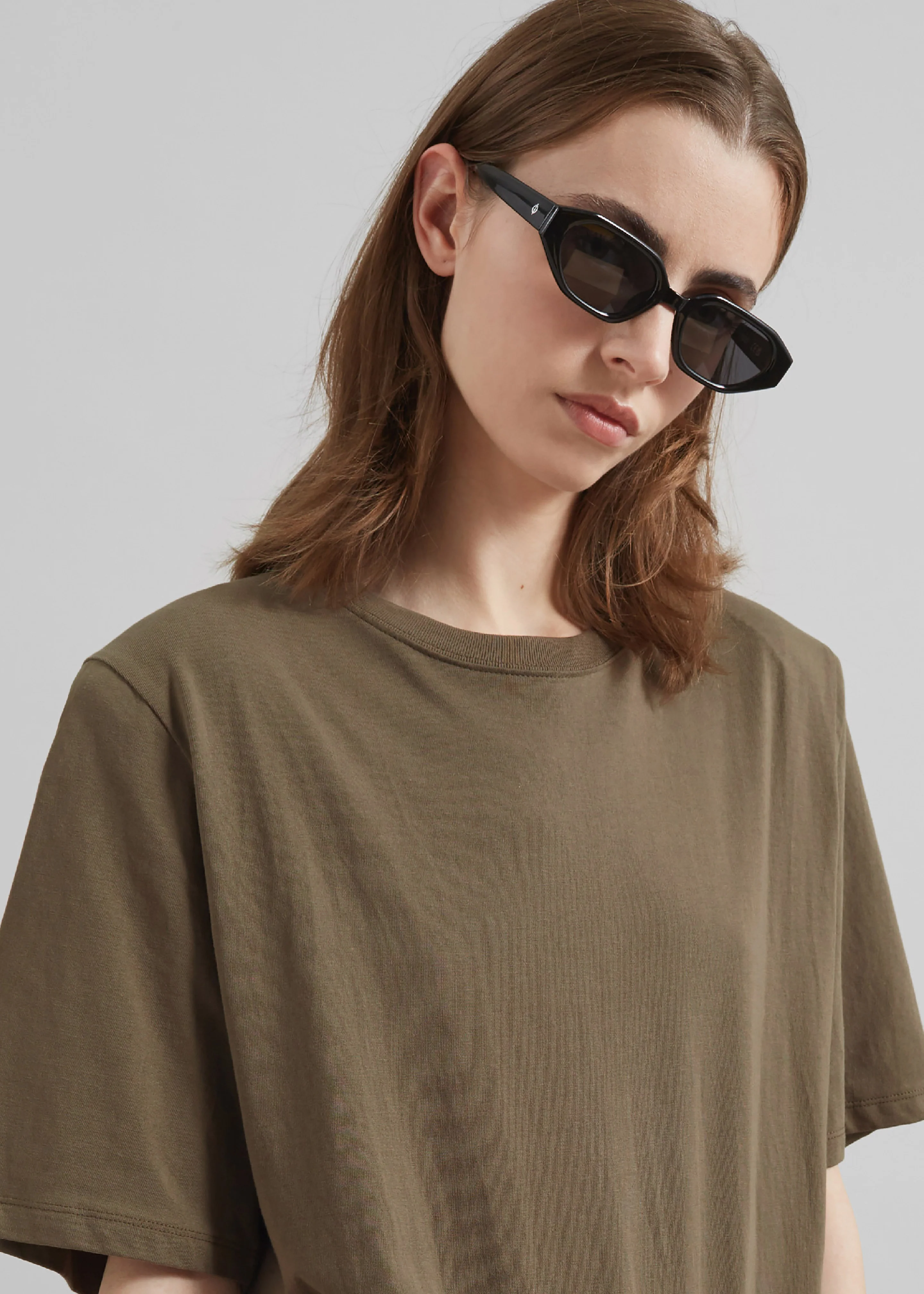 Meida Padded T-Shirt Bodysuit - Khaki - Image 7