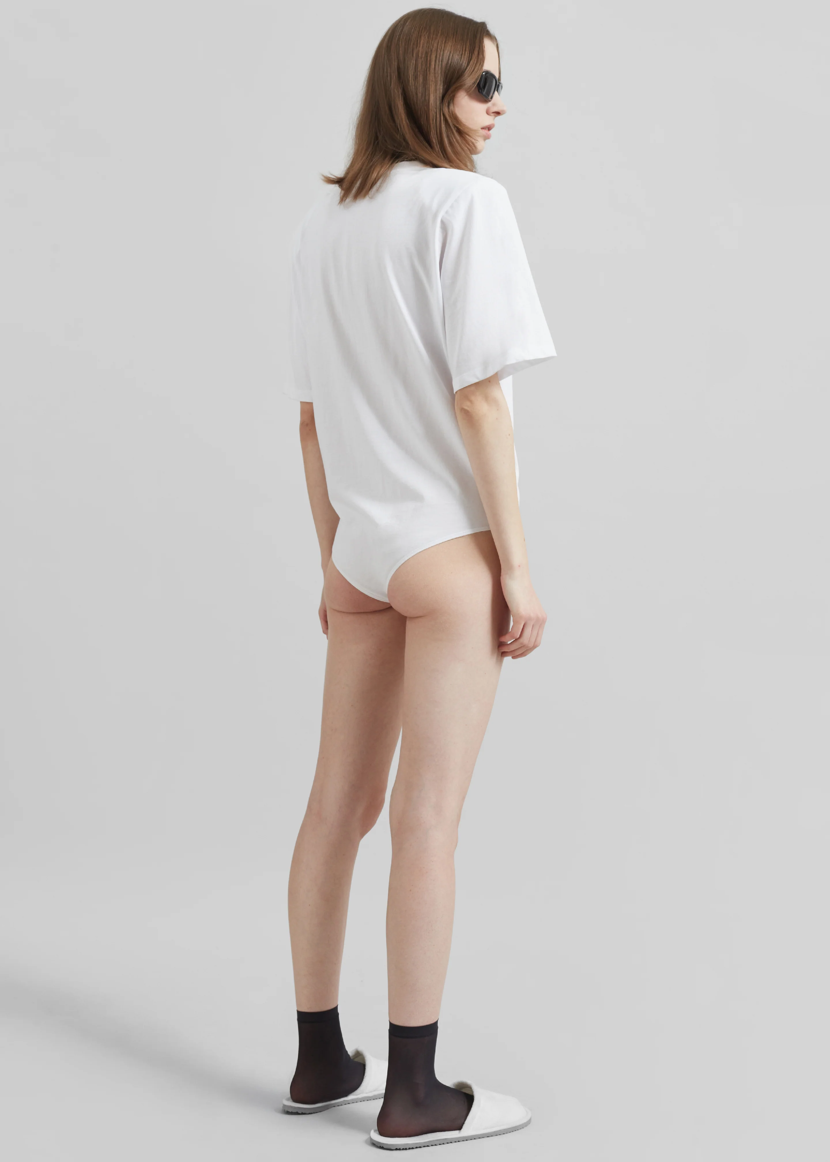 Meida Padded T-Shirt Bodysuit - White - Image 8