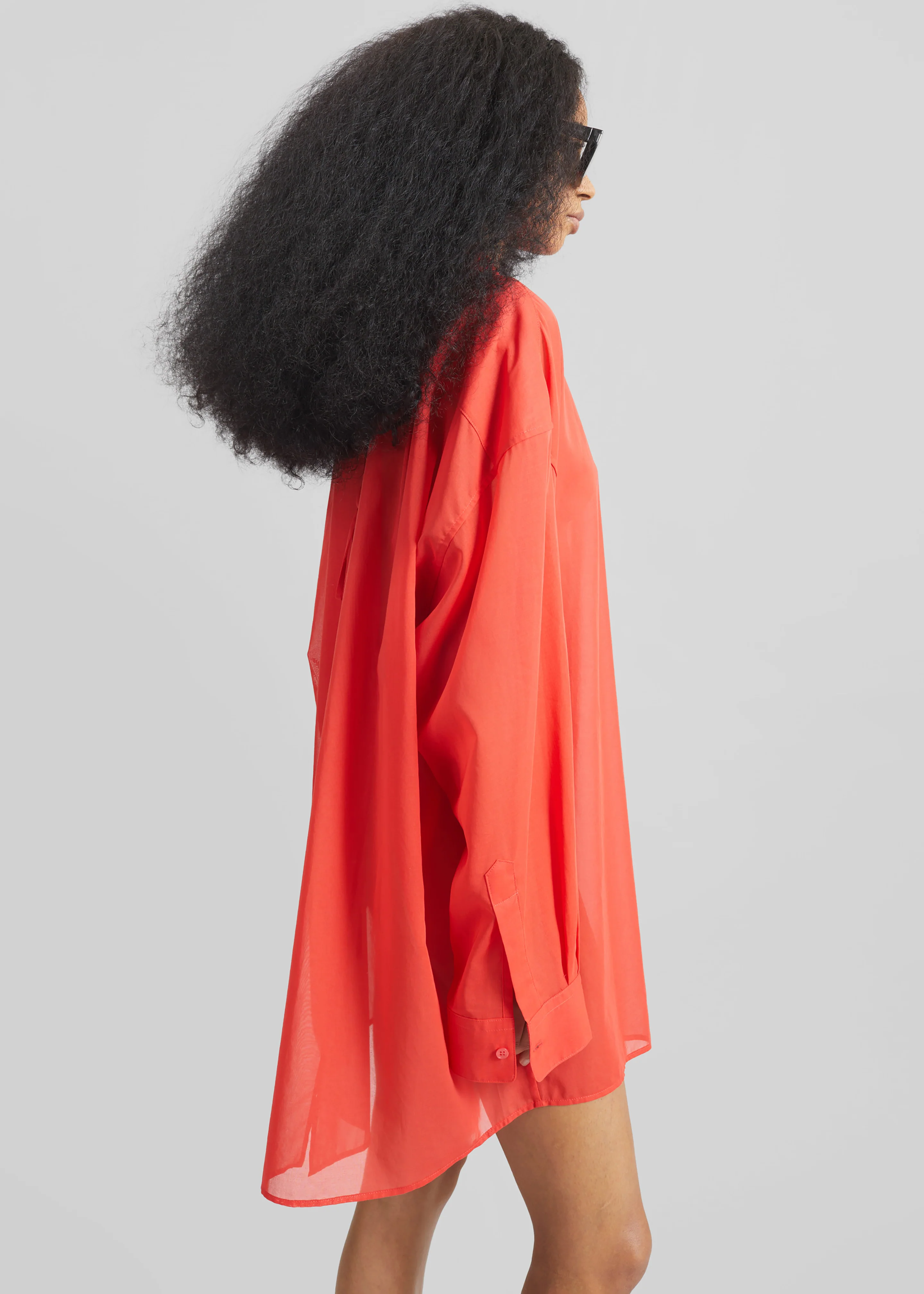 Melia Open-Back Shirt - Red - Image 6