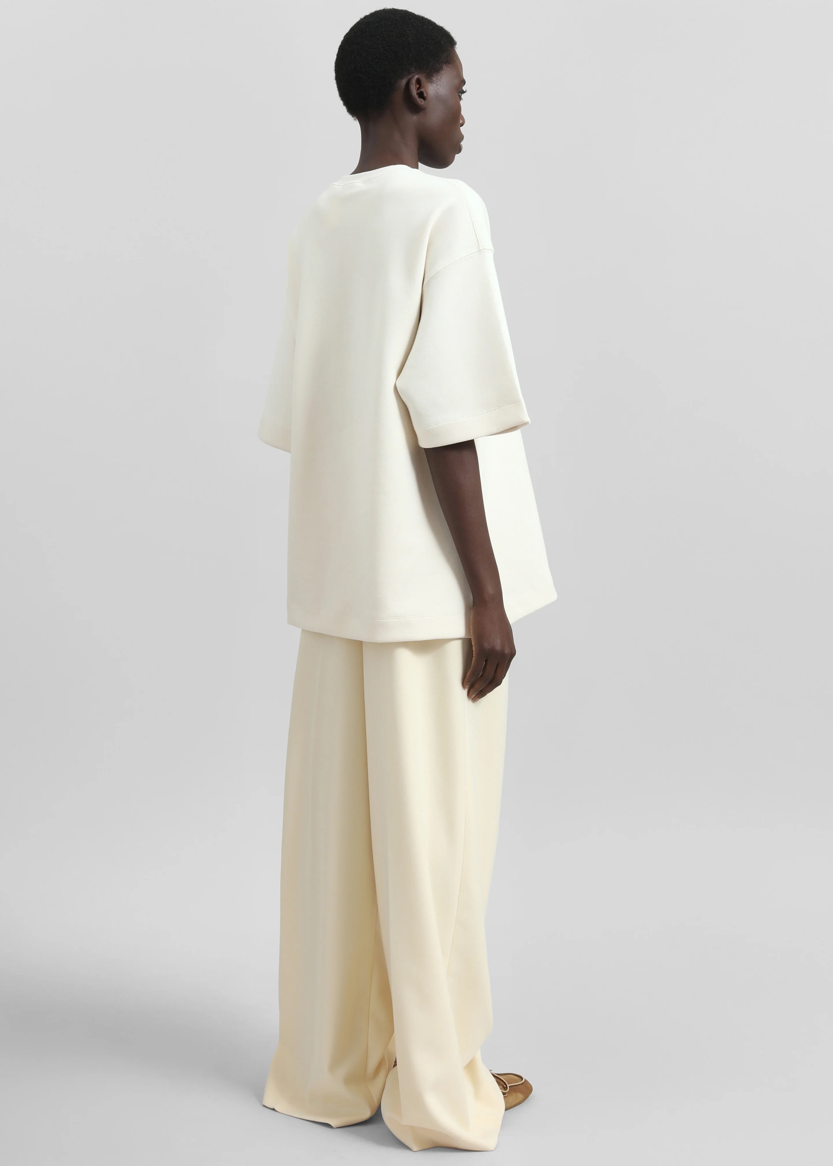 Melor Oversized T-Shirt - Cream - Image 6