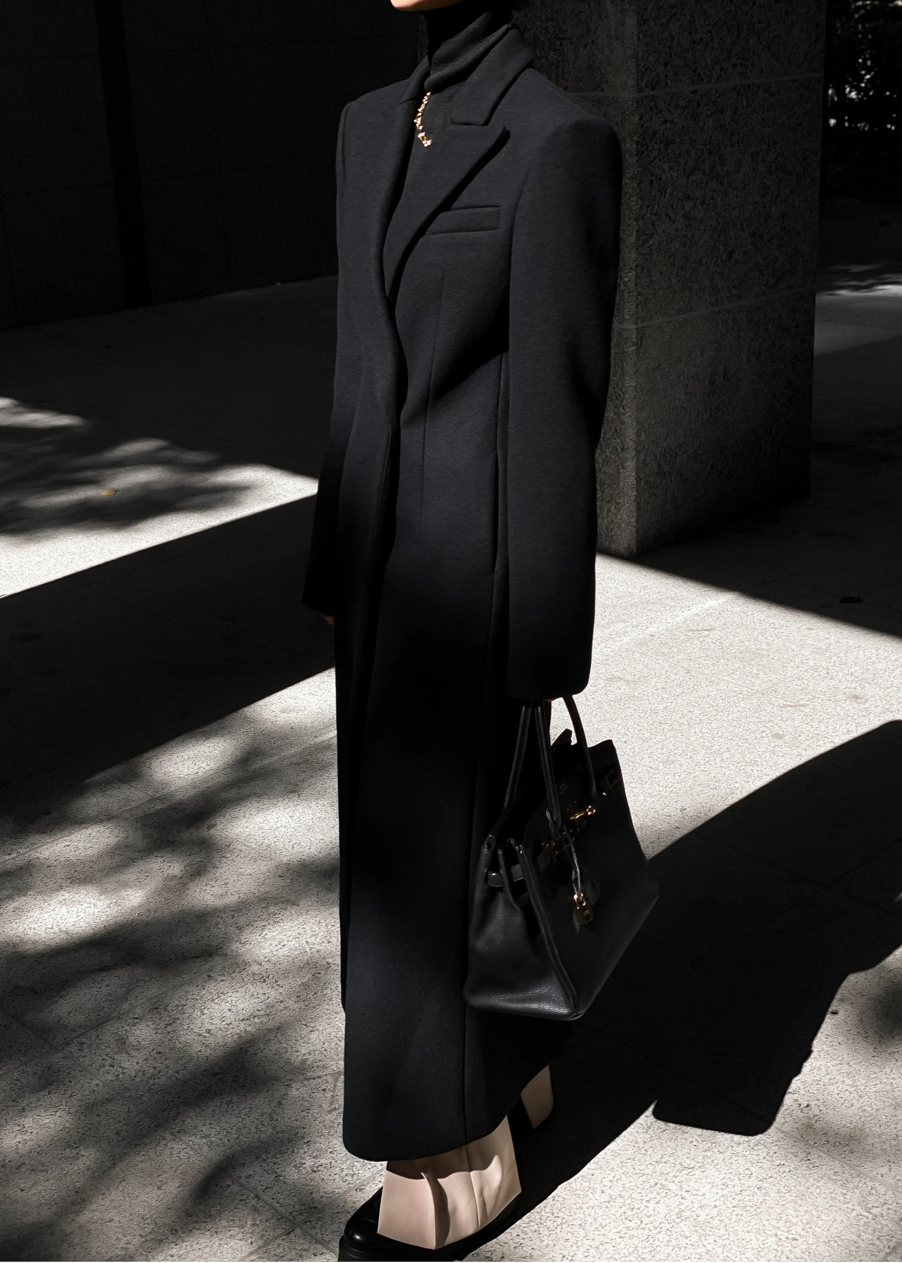 Melva Long Coat - Black - Image 12