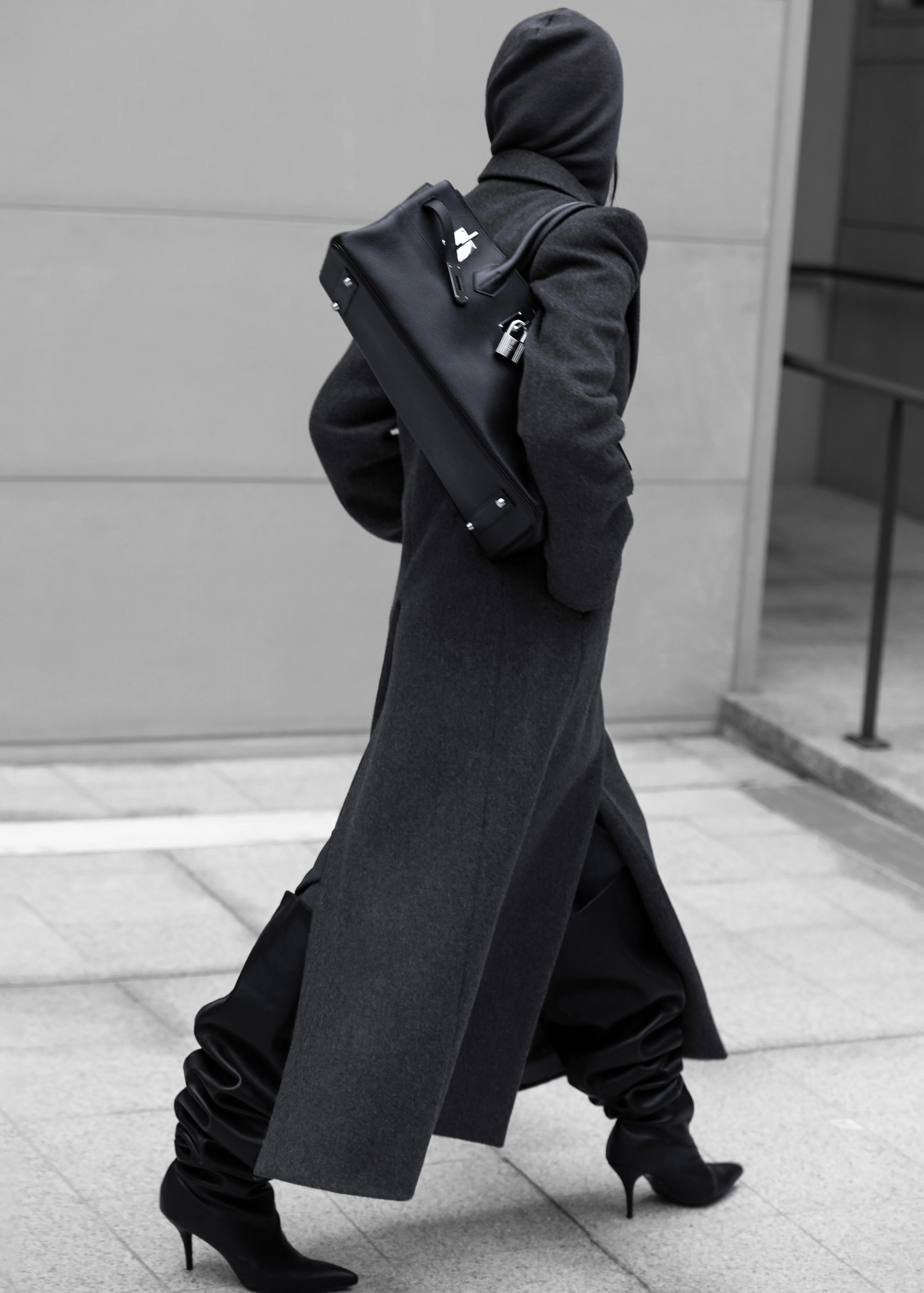 Melva Long Coat - Charcoal - Image 10