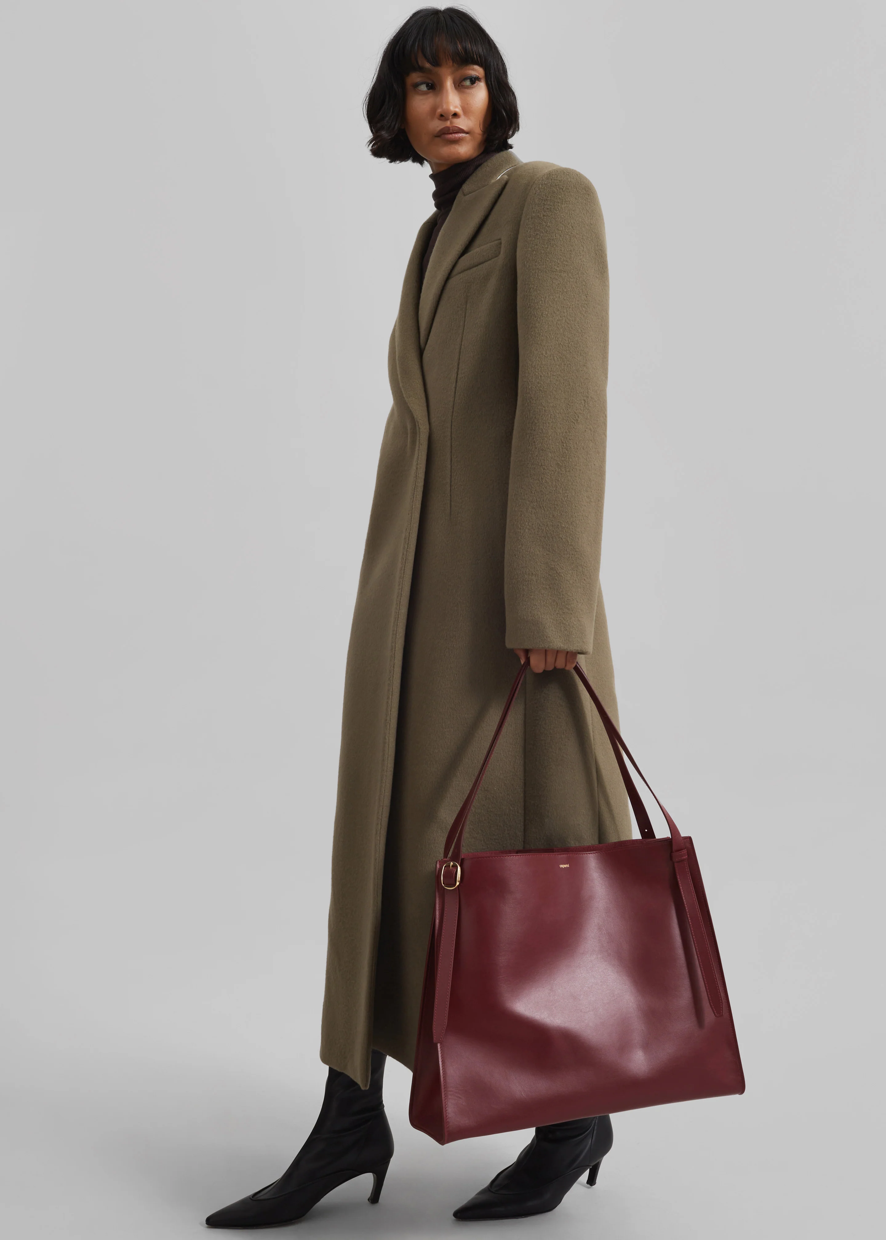 Melva Long Coat - Taupe - Image 5